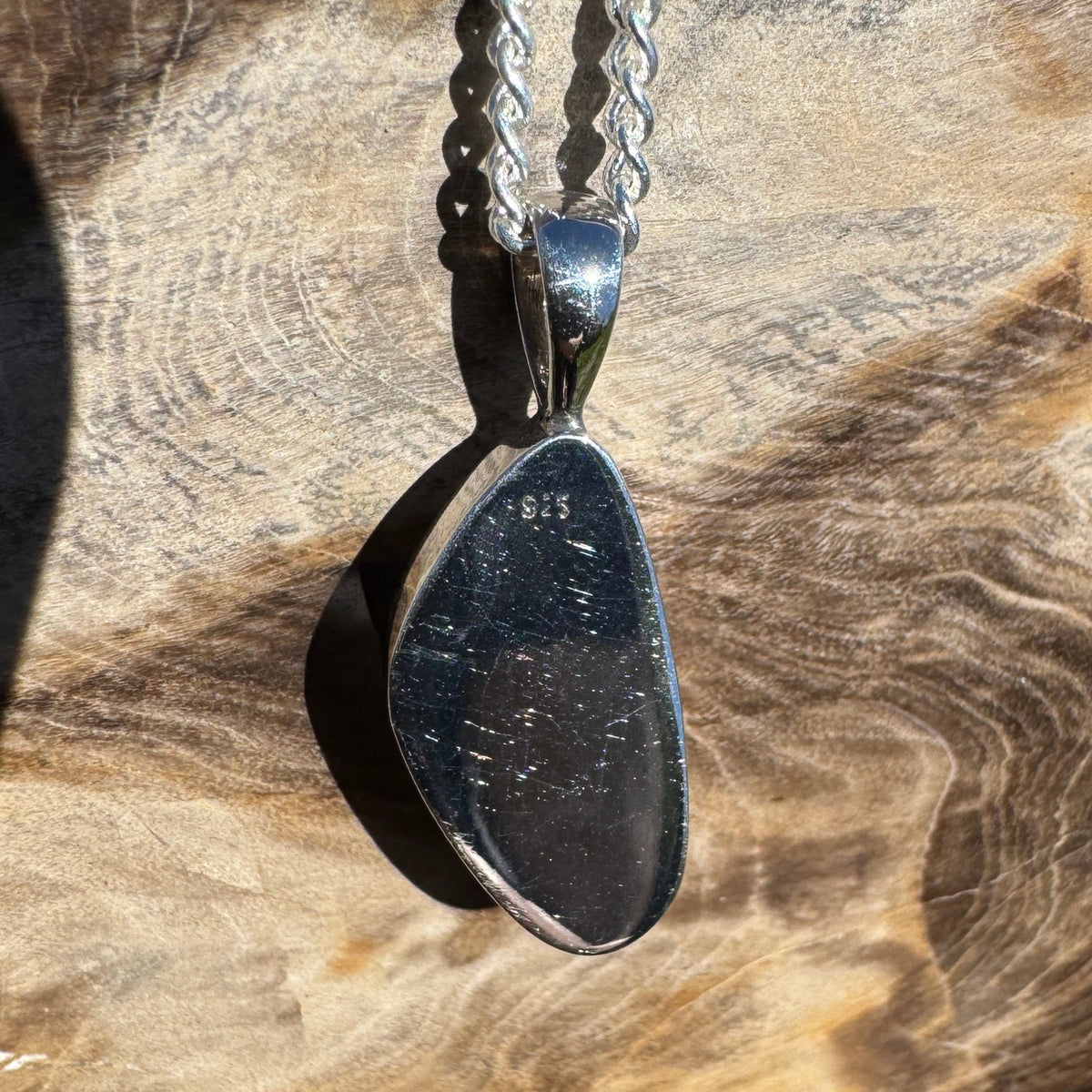 2.5ct Lightning Ridge White Opal Pendant Necklace ~ 'Goodooga Gleam' | 925 Sterling Silver | Solid Australian Opal