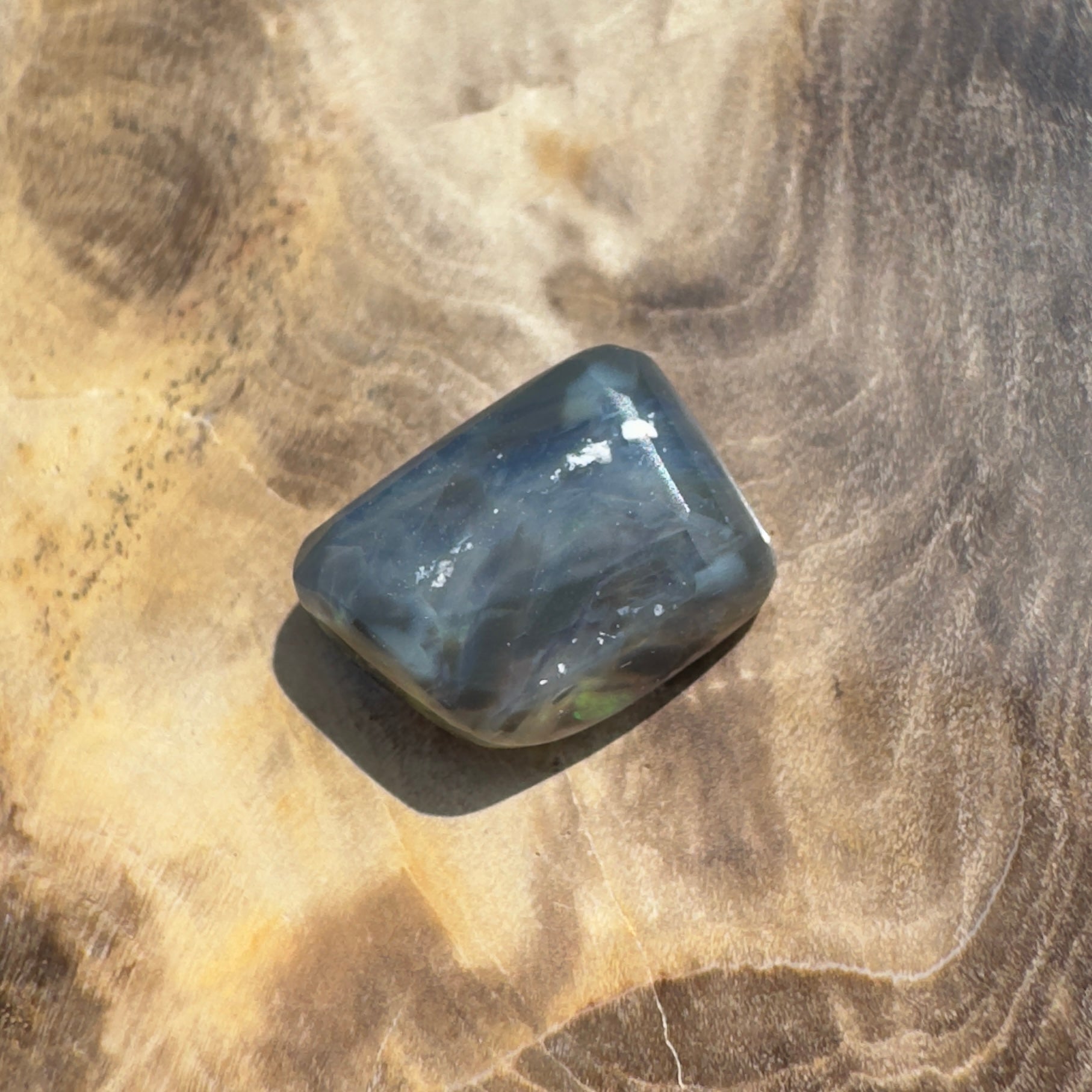 2.6ct Hand - cut Solid Lightning Ridge Semi Black Opal