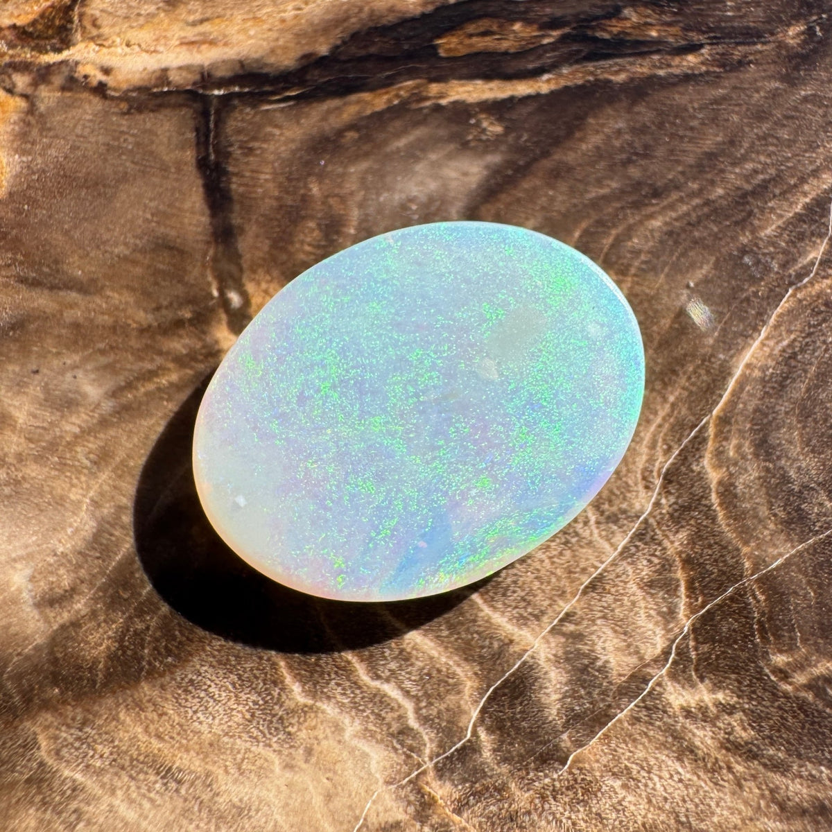 2.6ct Lightning Ridge White Opal | Solid Australian Opal | Hand-Cut
