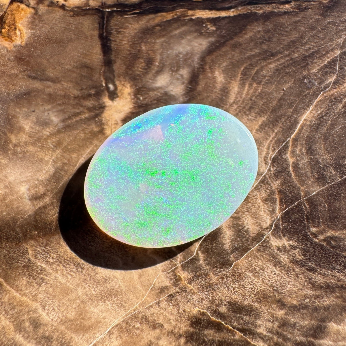2.6ct Lightning Ridge White Opal | Solid Australian Opal | Hand-Cut