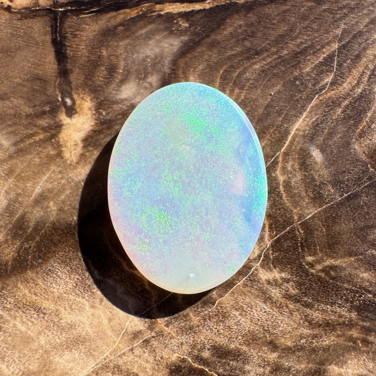 2.6ct Lightning Ridge White Opal | Solid Australian Opal | Hand-Cut