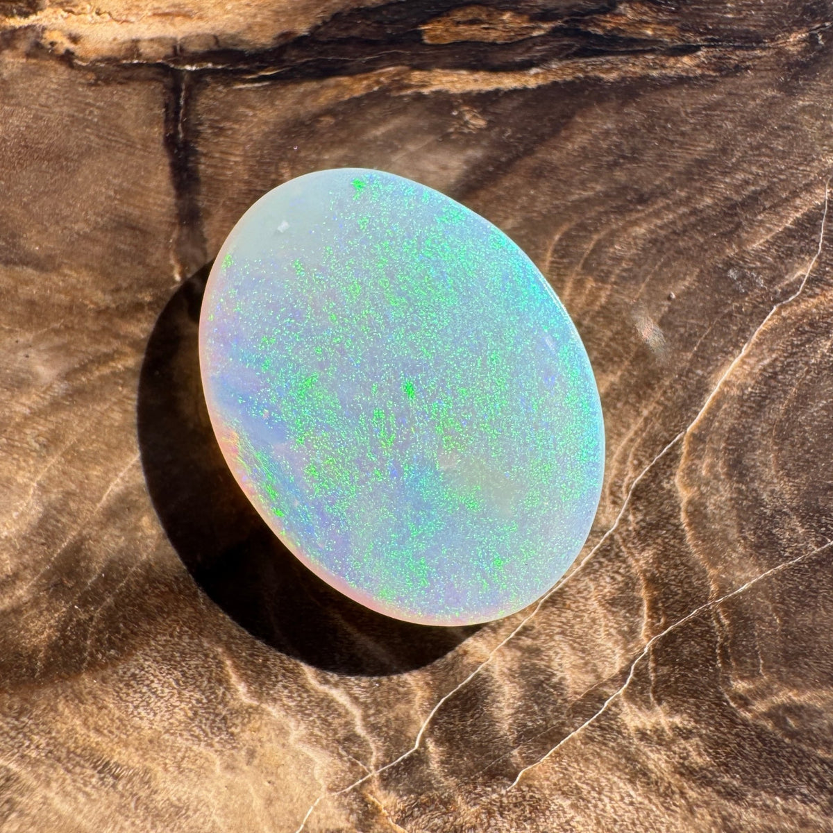 2.6ct Lightning Ridge White Opal | Solid Australian Opal | Hand-Cut