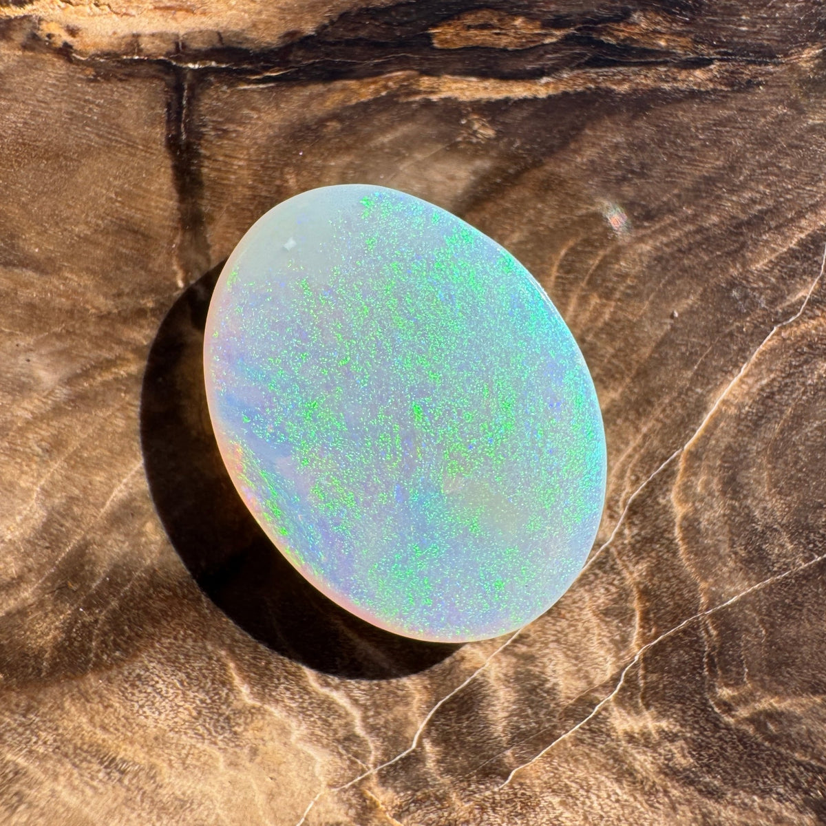 2.6ct Lightning Ridge White Opal | Solid Australian Opal | Hand-Cut