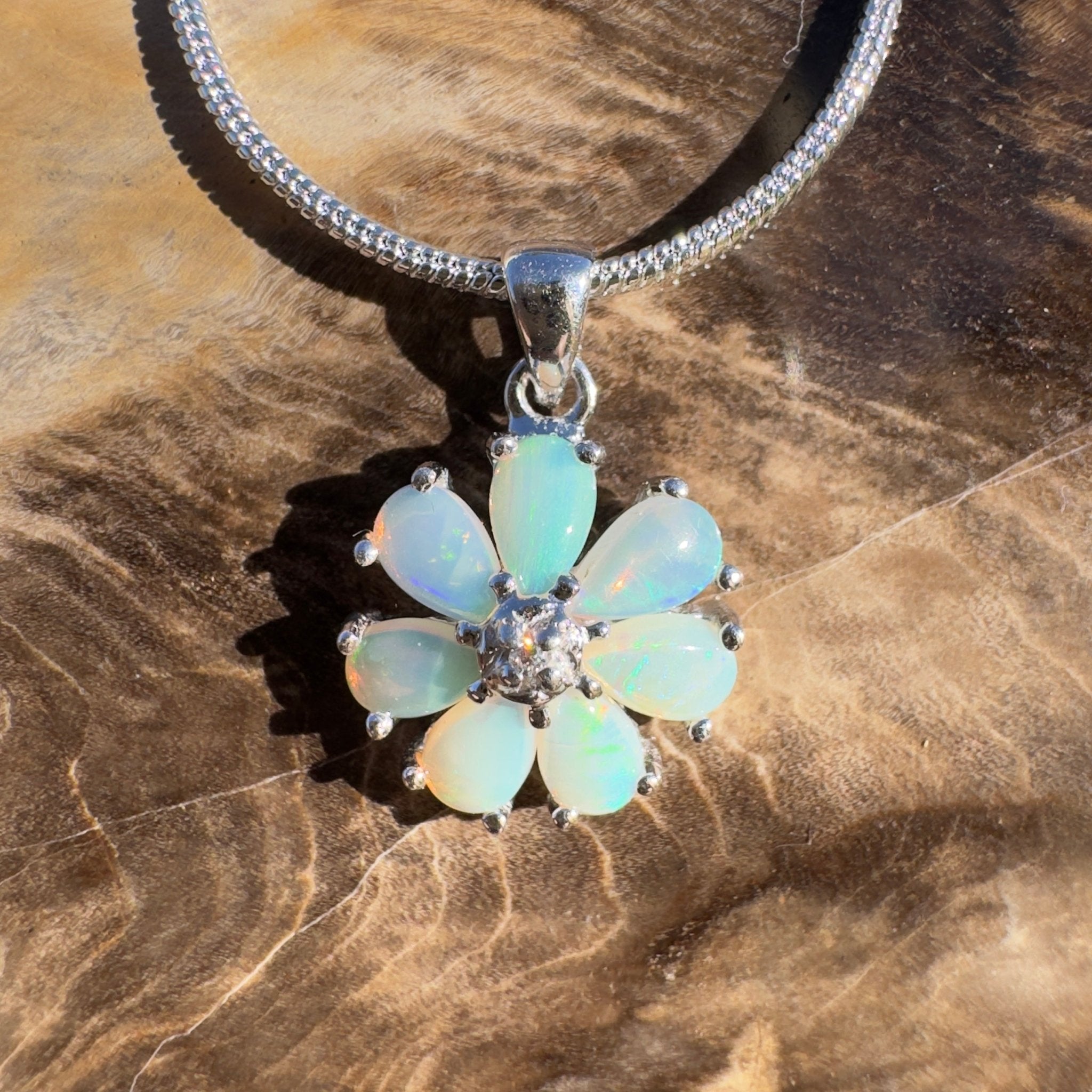 2.8ct Coober Pedy Opal Pendant Necklace ~ 'Cradle Mountain Clarity' | 925 Sterling Silver | Solid Australian Opal