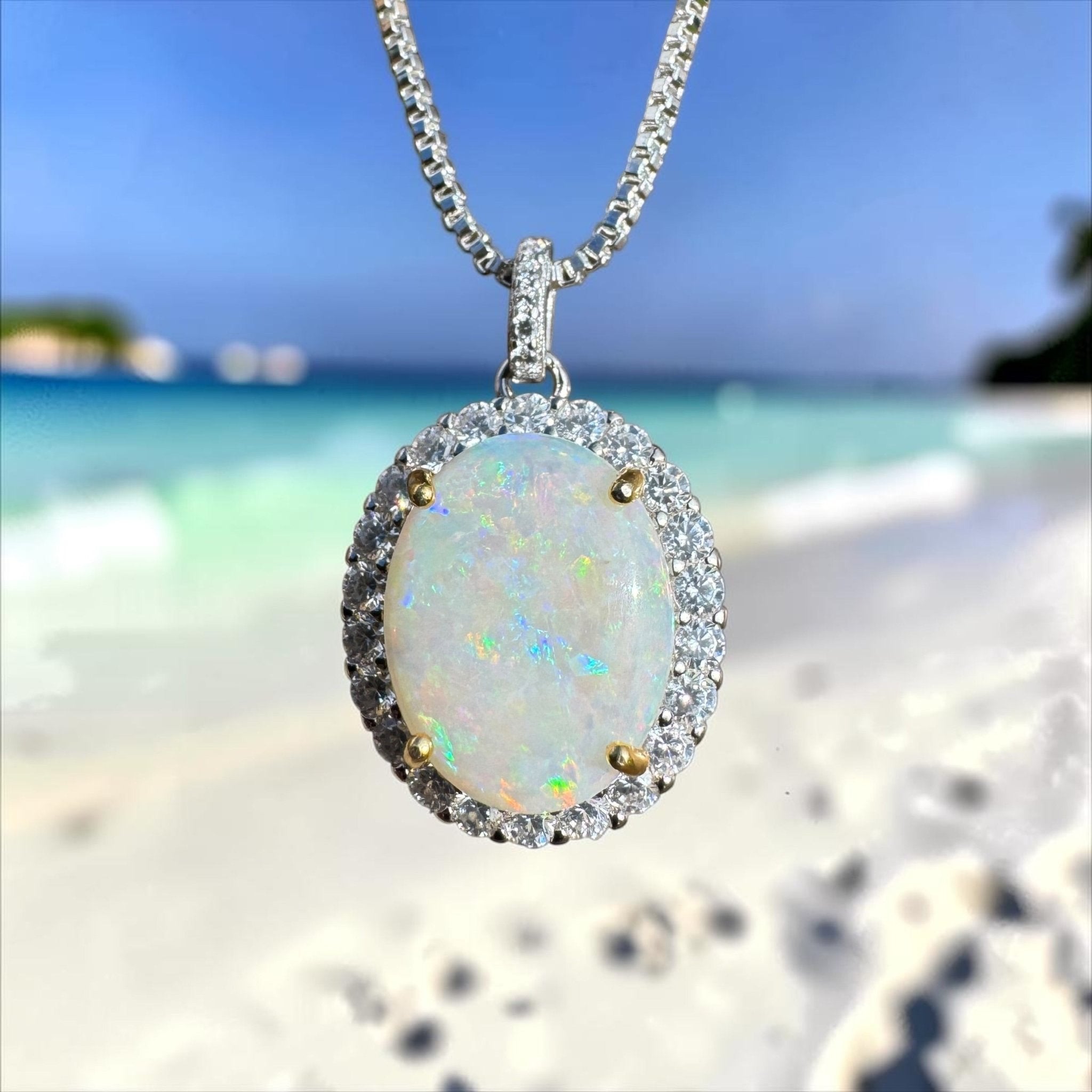 2.8ct Coober Pedy Opal Pendant Necklace ~ 'Wollumbin Caldera' | 925 Sterling Silver | Solid Australian Opal