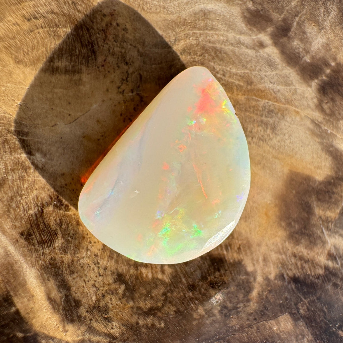 2.8ct Coober Pedy White Opal | Solid Australian Opal | Hand-Cut