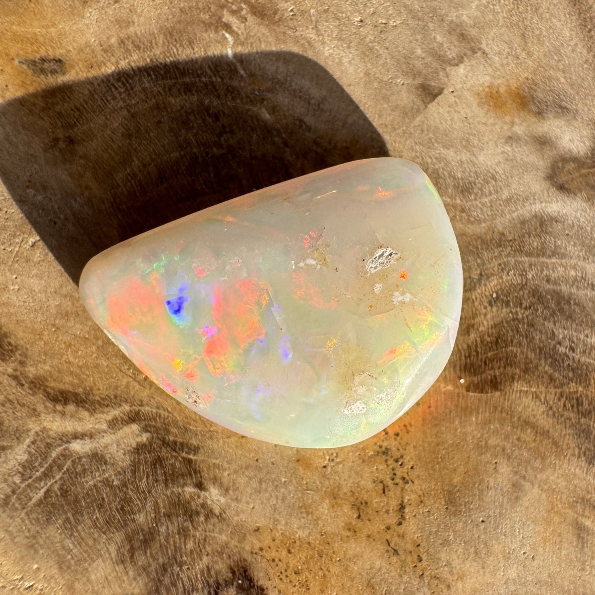 2.8ct Coober Pedy White Opal | Solid Australian Opal | Hand-Cut