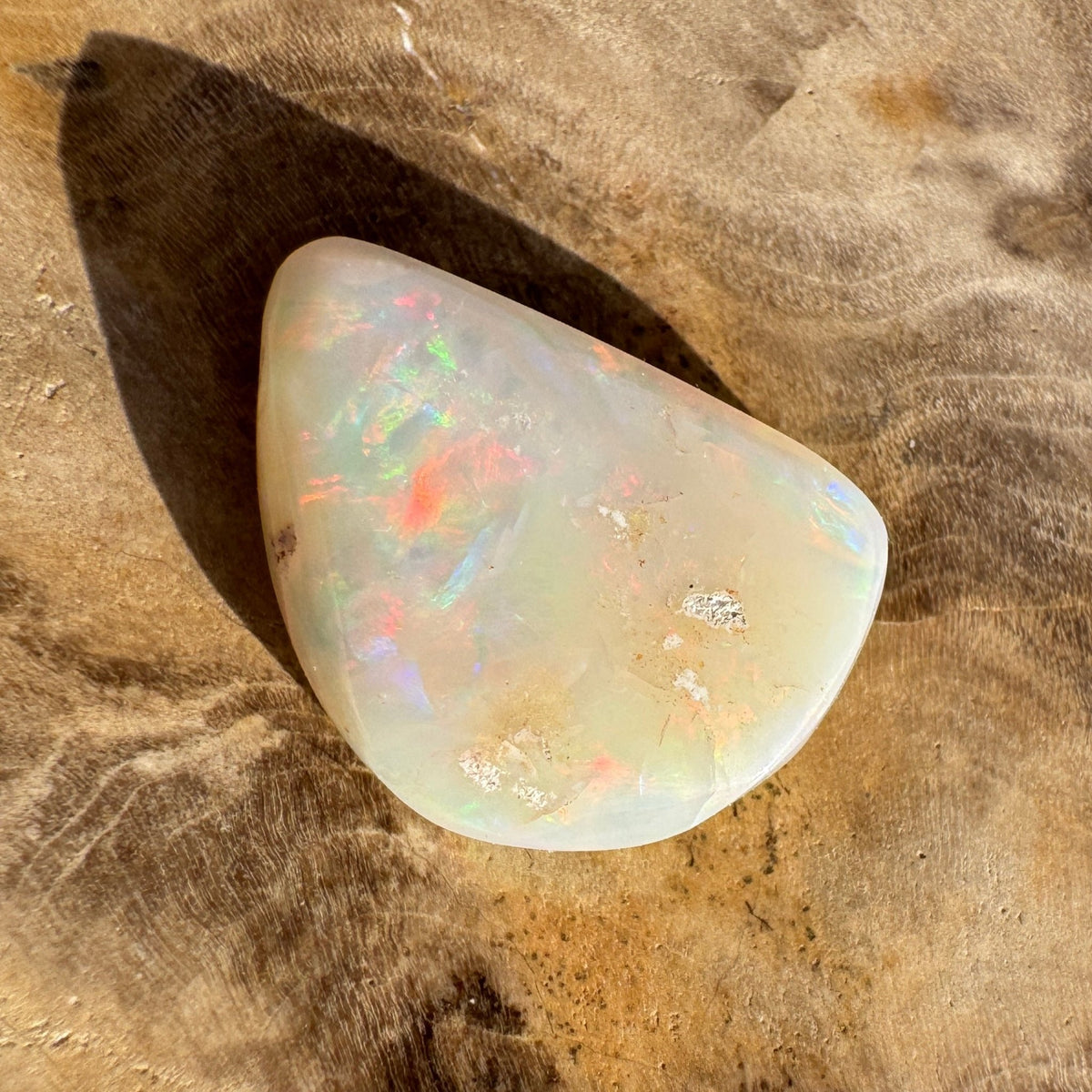 2.8ct Coober Pedy White Opal | Solid Australian Opal | Hand-Cut
