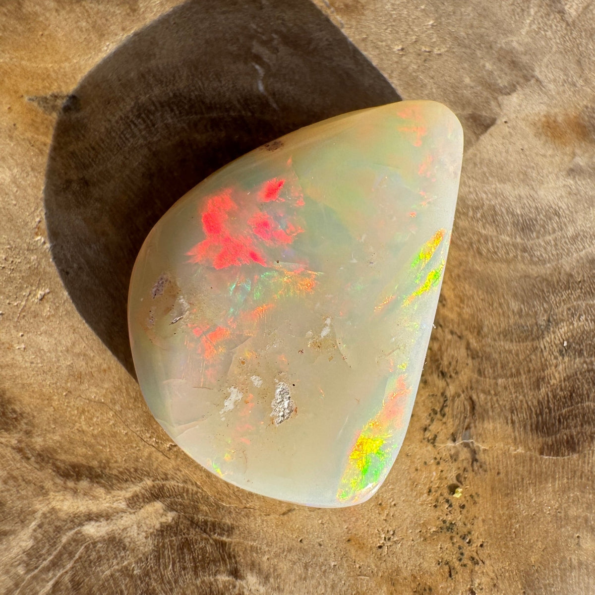 2.8ct Coober Pedy White Opal | Solid Australian Opal | Hand-Cut