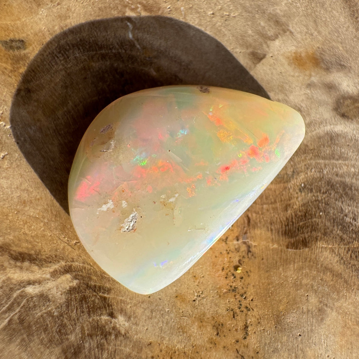 2.8ct Coober Pedy White Opal | Solid Australian Opal | Hand-Cut