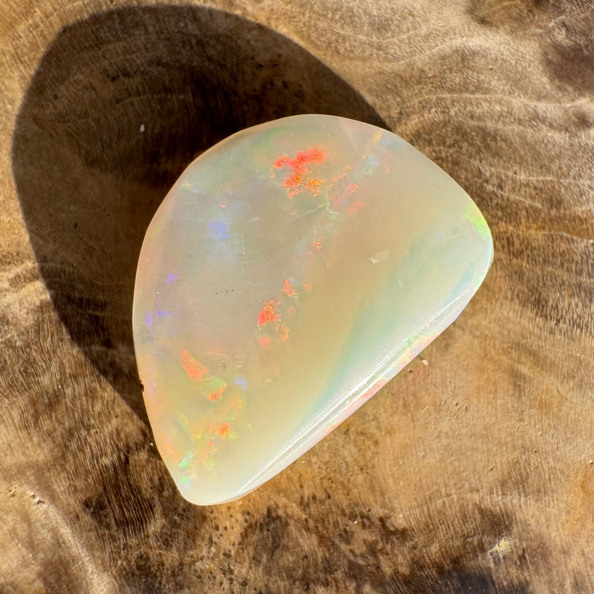 2.8ct Coober Pedy White Opal | Solid Australian Opal | Hand-Cut