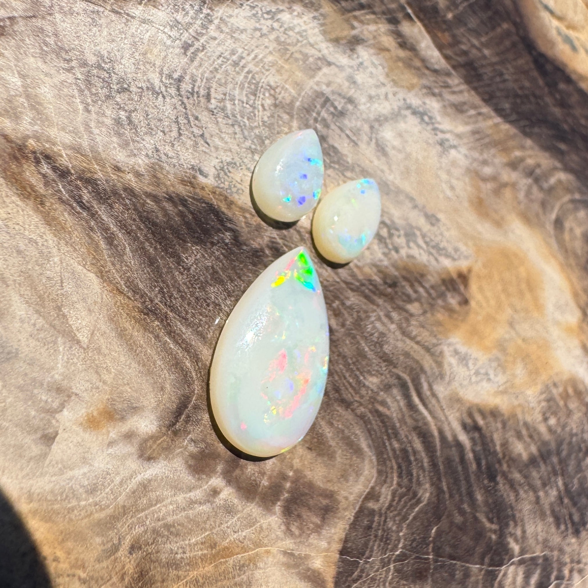 2.8ct Hand - cut Solid Coober Pedy Opal Parcel