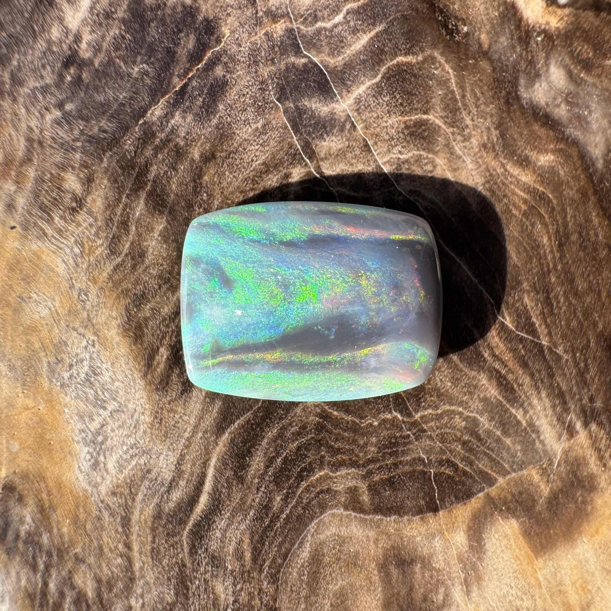 2.8ct Hand - cut Solid Lightning Ridge Semi Black Opal