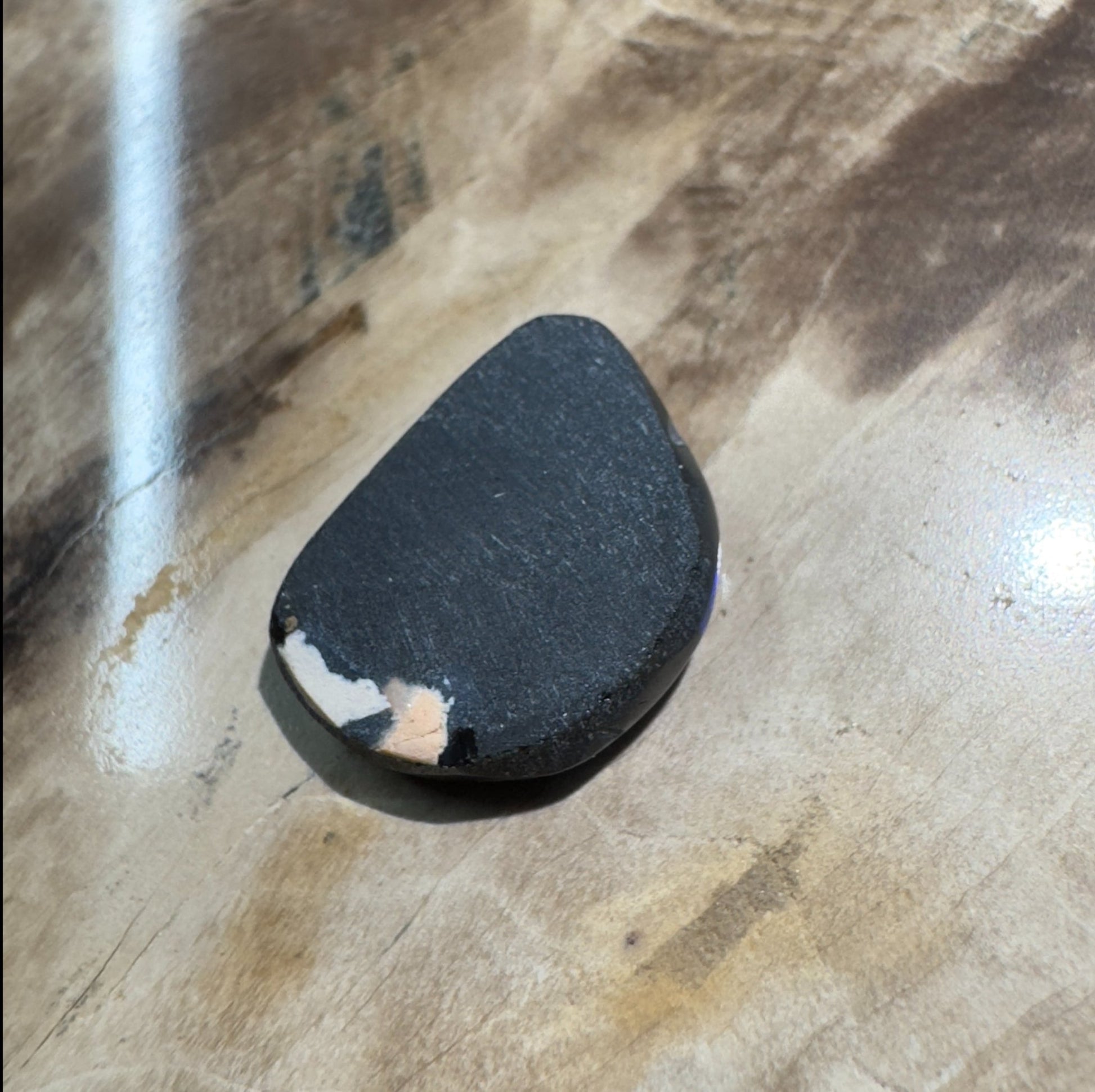 2.8ct Hand - cut Solid Lightning Ridge Semi Black Opal