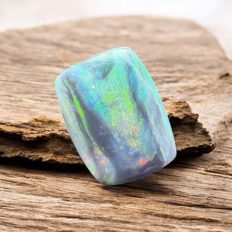 2.8ct Hand - cut Solid Lightning Ridge Semi Black Opal
