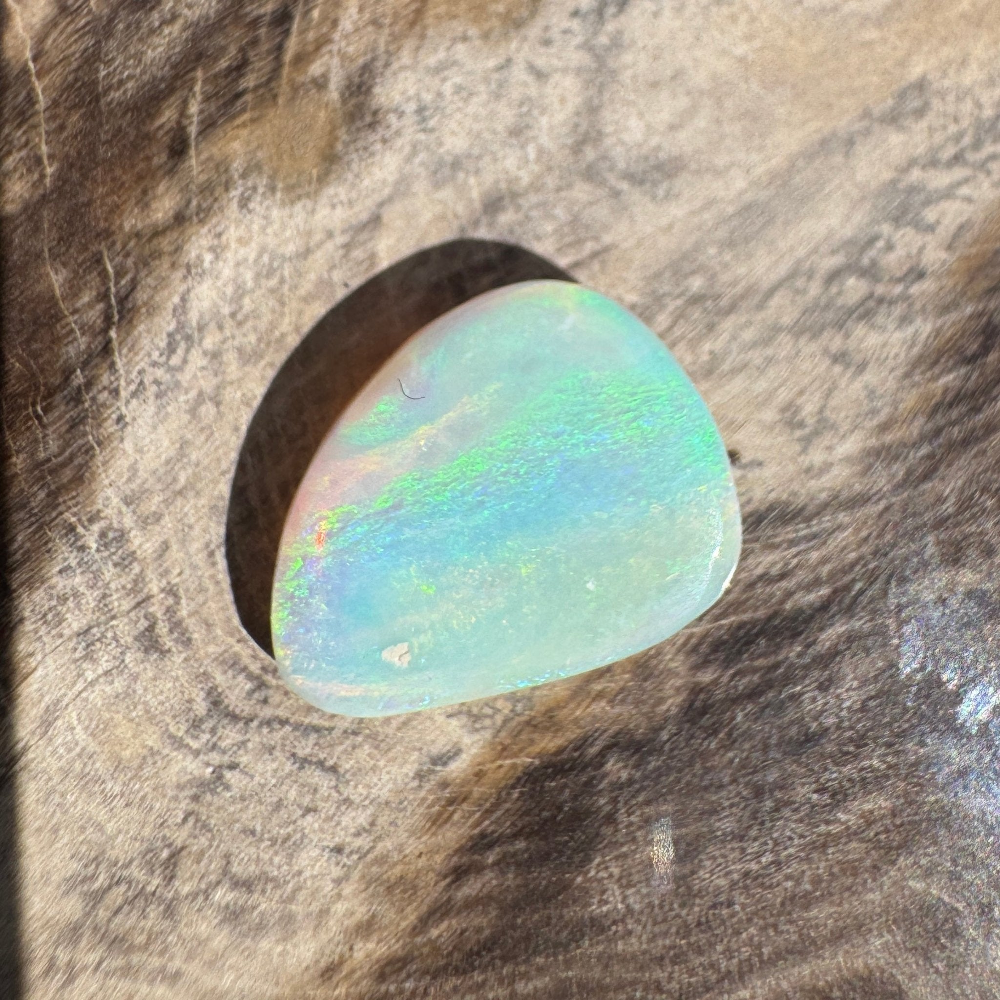 2.8ct Lightning Ridge White Opal | Solid Australian Opal | Hand-Cut