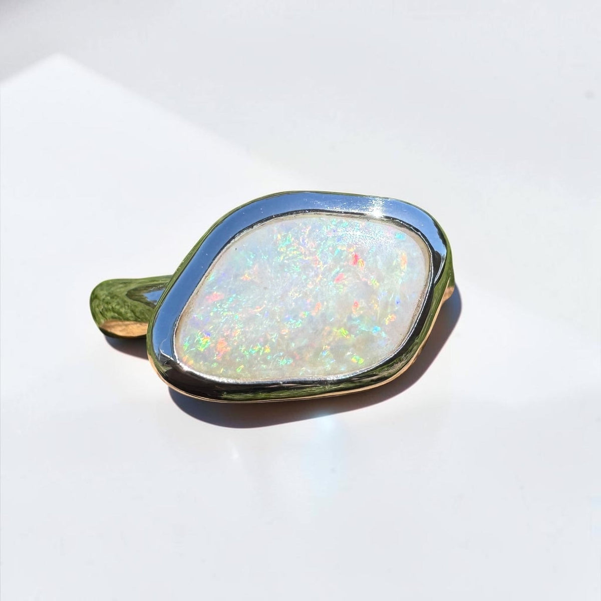 2.8ct Mintabie Opal Ring ~ 'Ediacara Spark' | 925 Sterling Silver | Solid Australian Opal