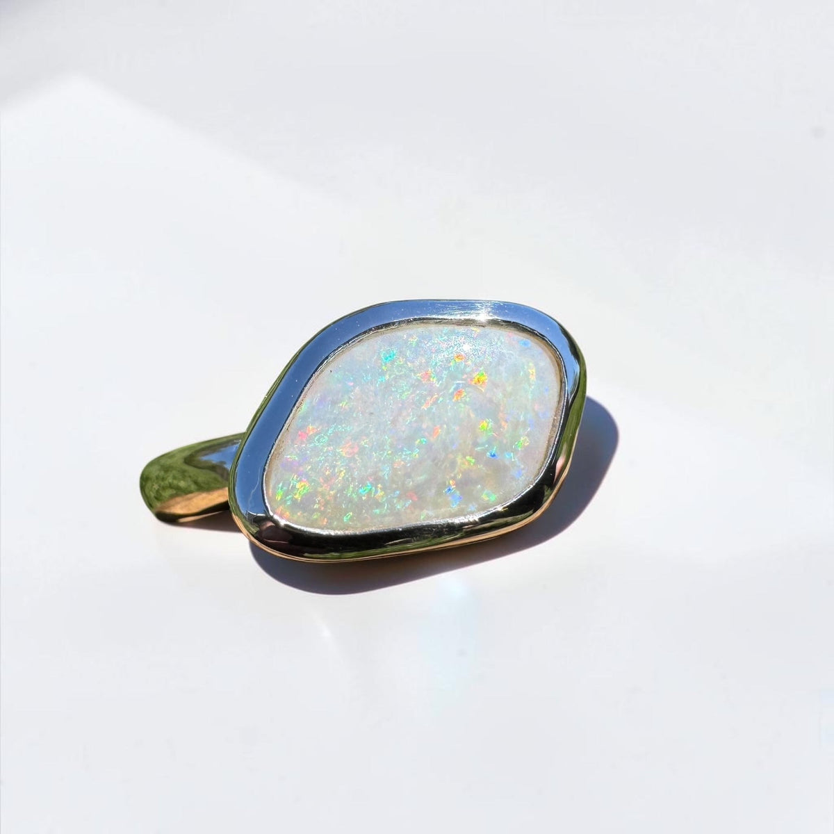 2.8ct Mintabie Opal Ring ~ 'Ediacara Spark' | 925 Sterling Silver | Solid Australian Opal