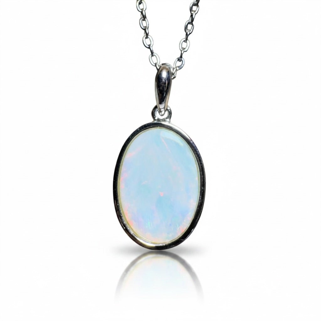 2.9ct Coober Pedy Opal Pendant Necklace ~ 'Karijini Sun' | 925 Sterling Silver | Solid Australian Opal