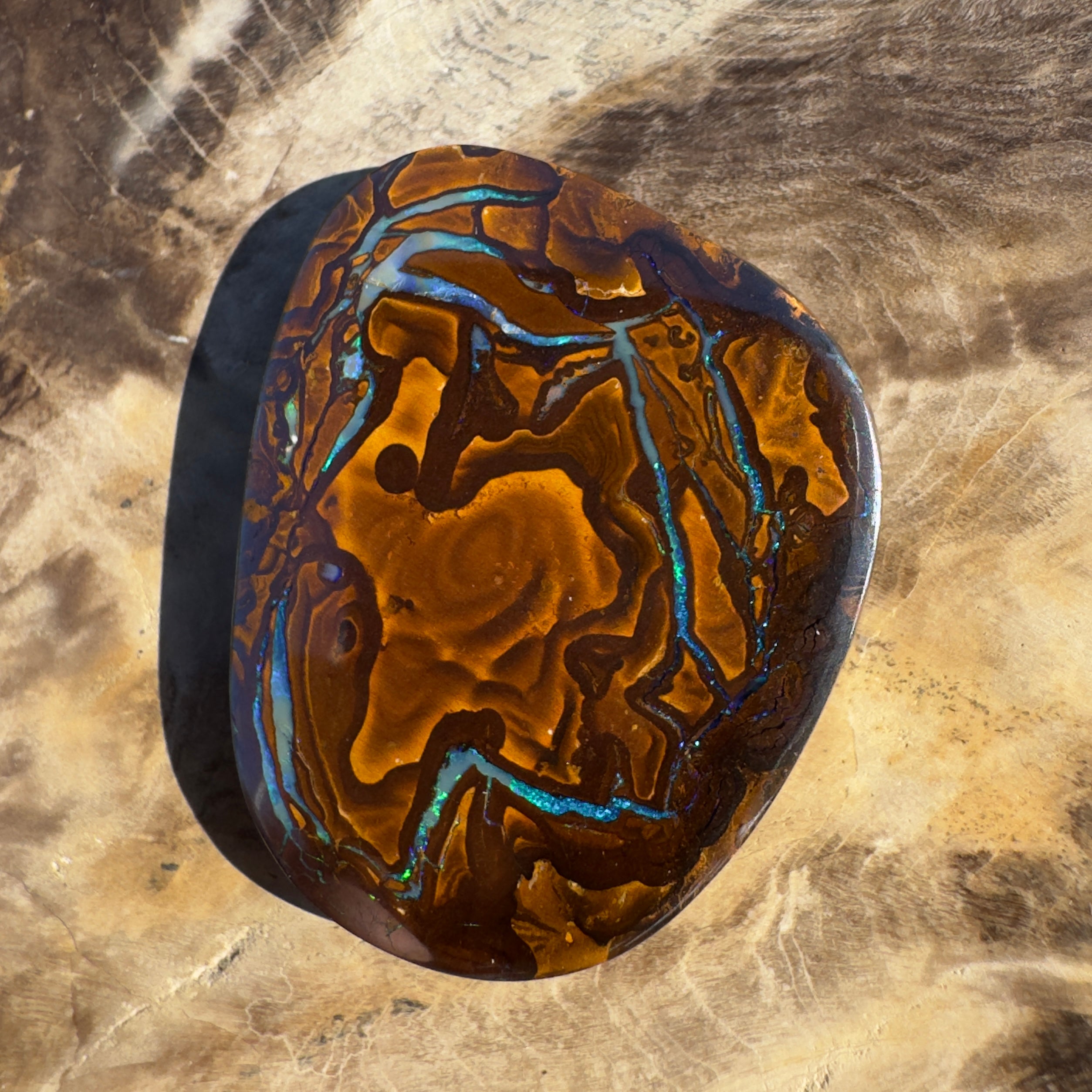 53ct Queensland Boulder Opal | Solid Australian Opal | Hand-Cut