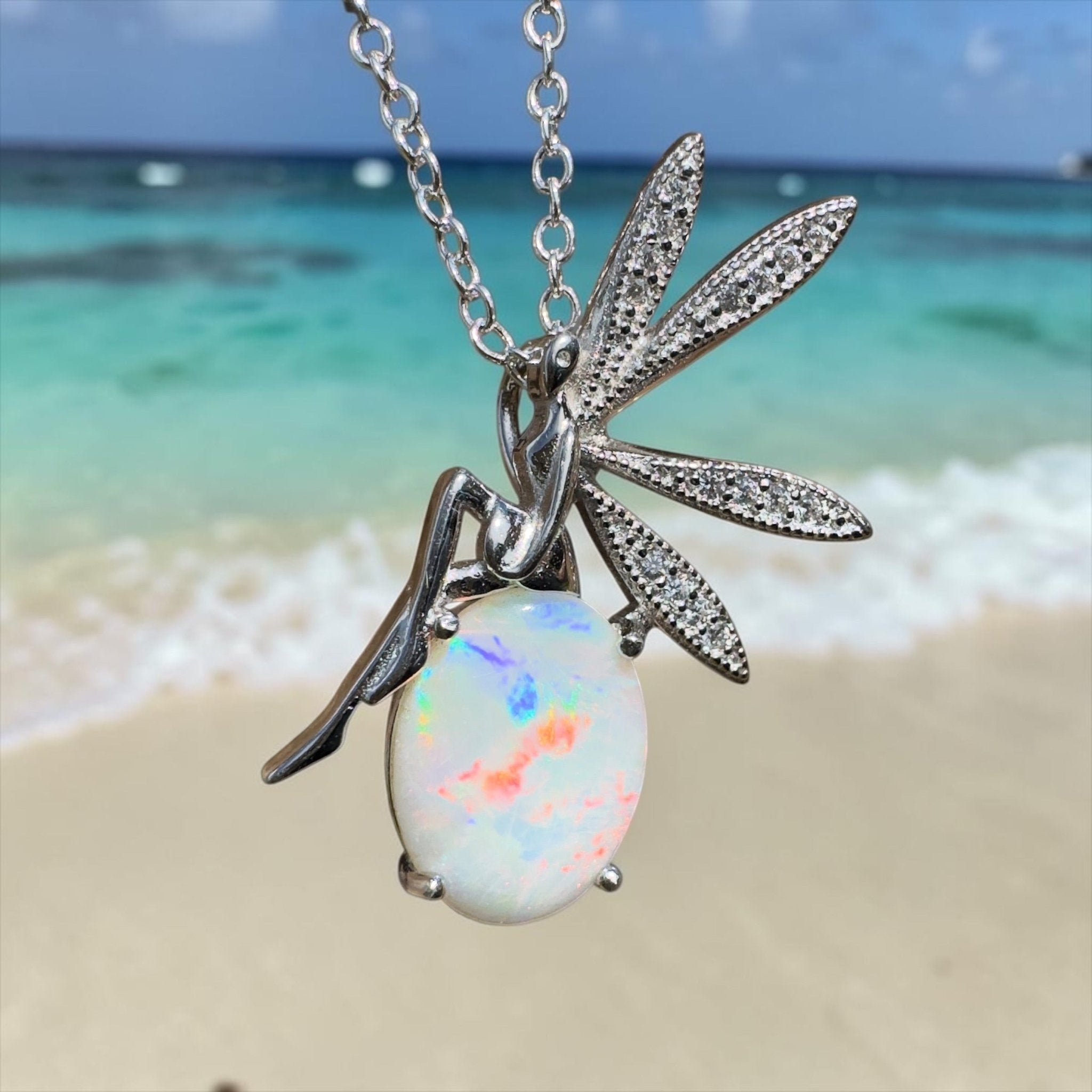 2ct Coober Pedy Opal Pendant Necklace ~ 'Flinders Chase Fairy' | 925 Sterling Silver | Solid Australian Opal