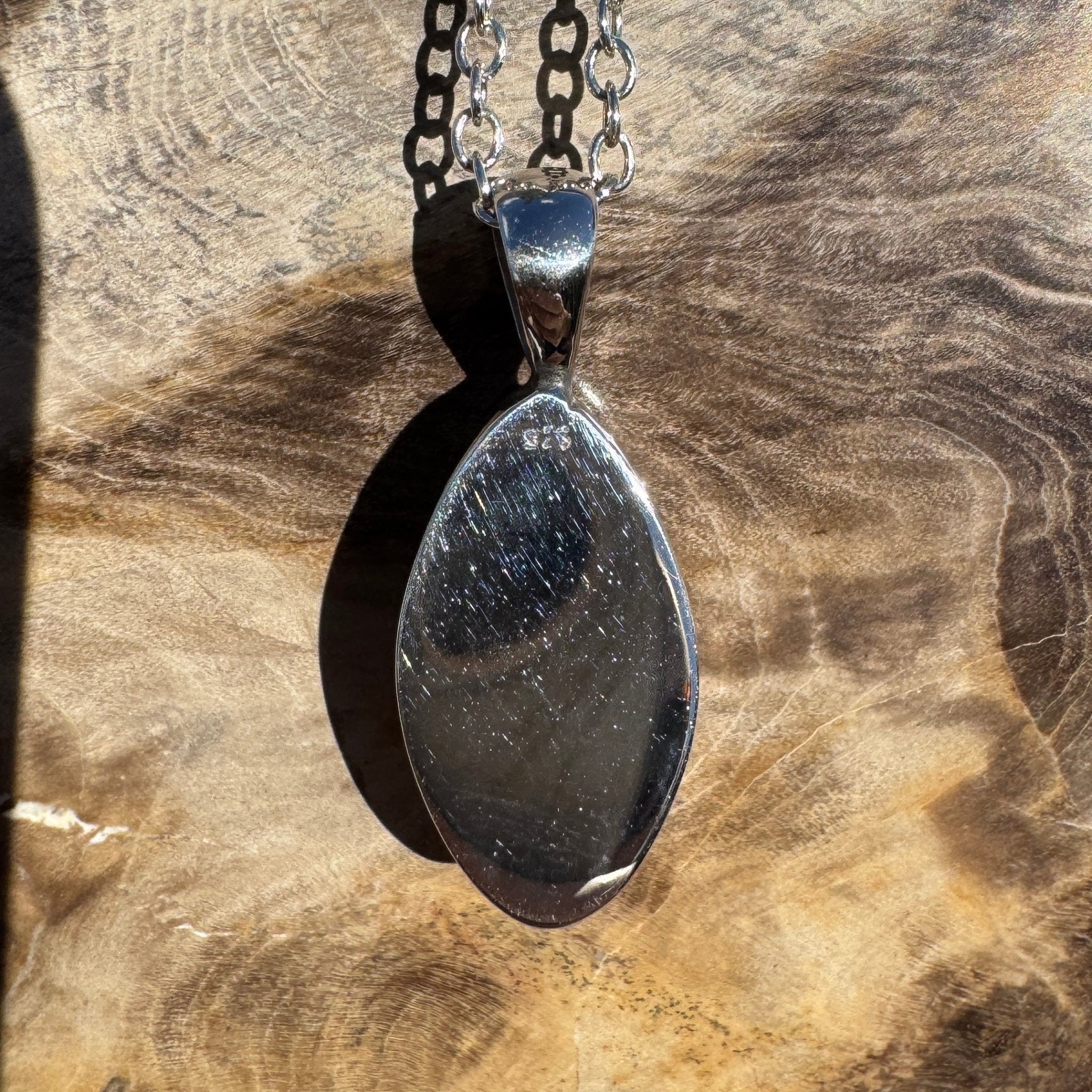 2ct Coober Pedy Opal Pendant Necklace ~ 'Sunshine Coast Spectrum' | 925 Sterling Silver | Solid Australian Opal