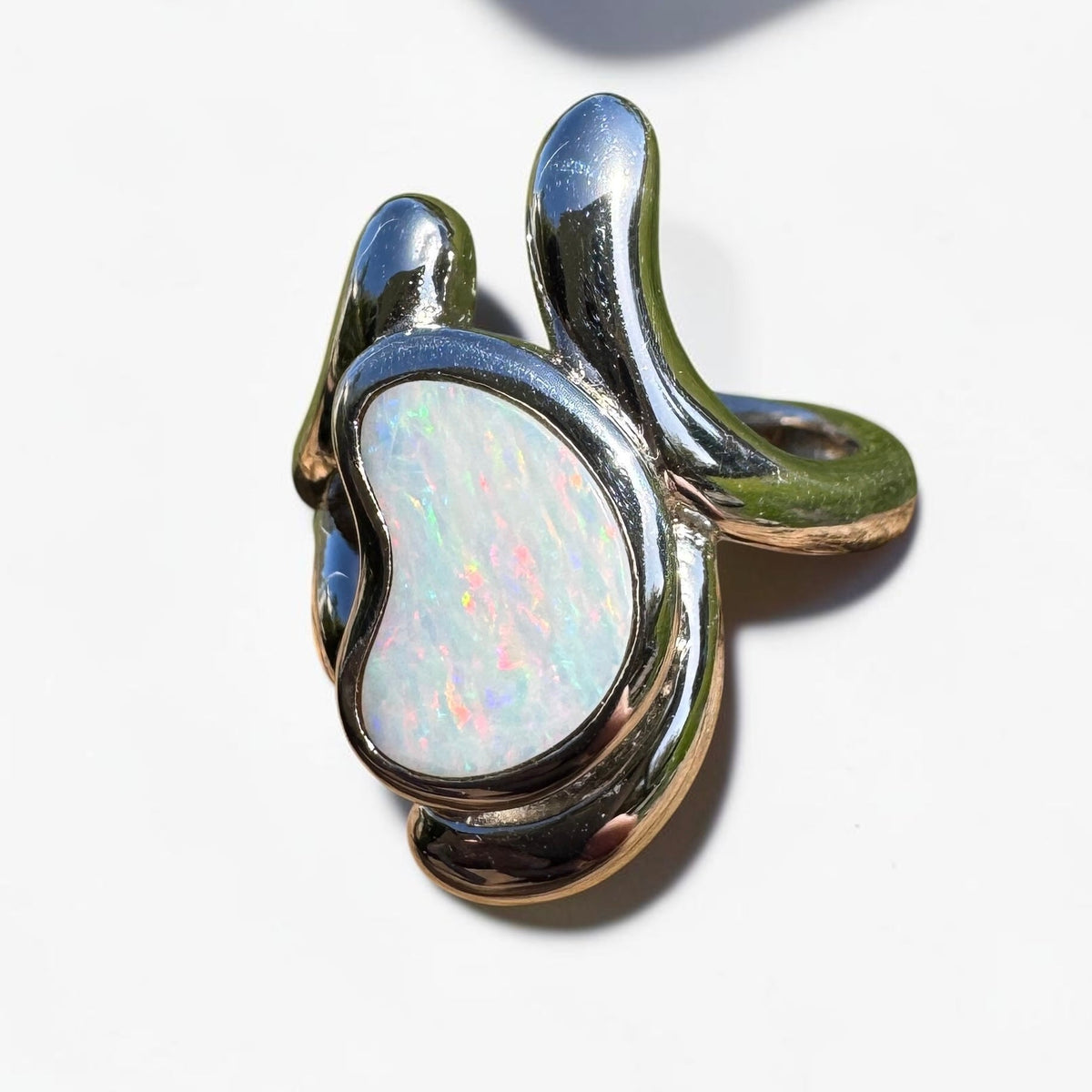 2ct Coober Pedy Opal Ring ~ 'Cloncurry Colour' | 925 Sterling Silver | Solid Australian Opal