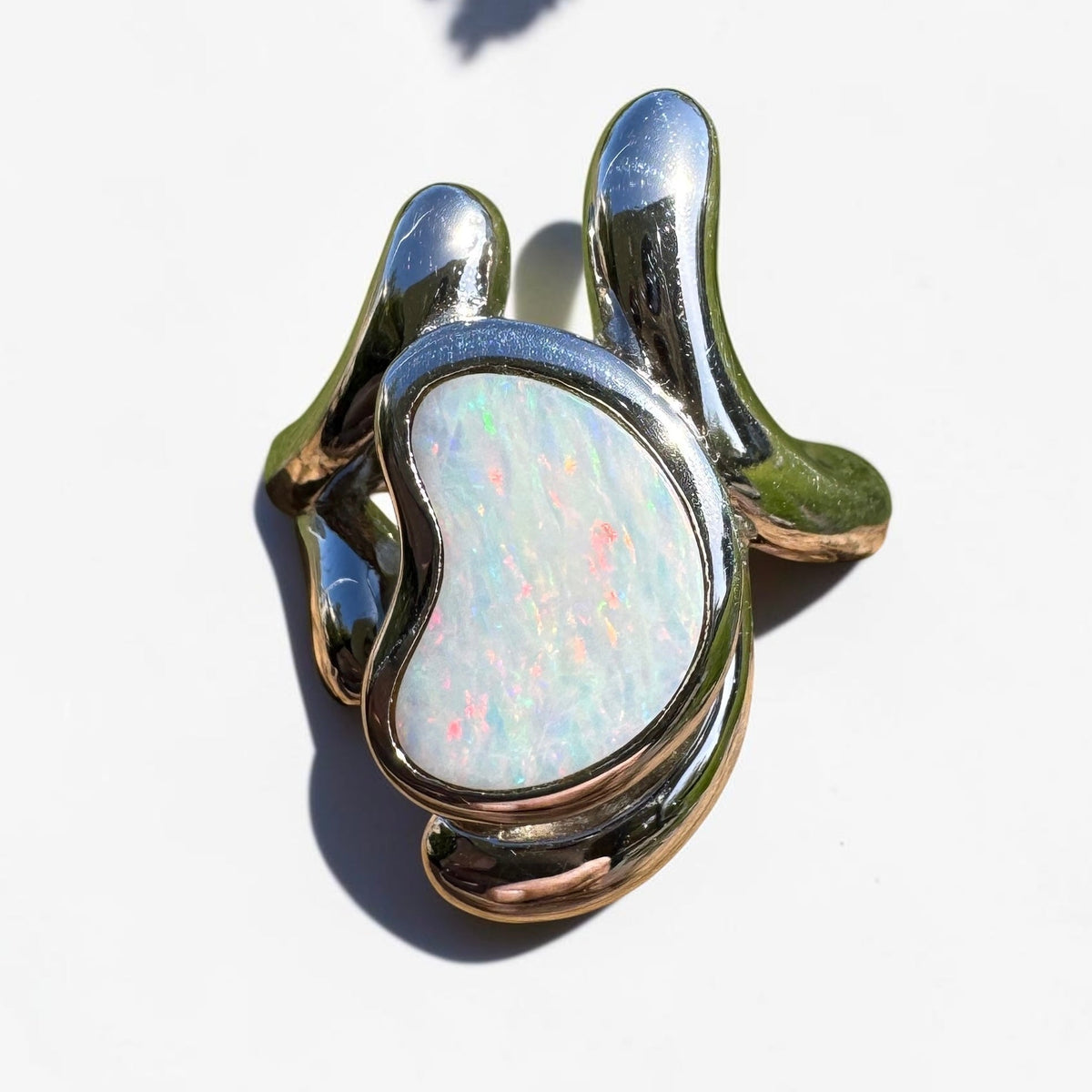 2ct Coober Pedy Opal Ring ~ 'Cloncurry Colour' | 925 Sterling Silver | Solid Australian Opal