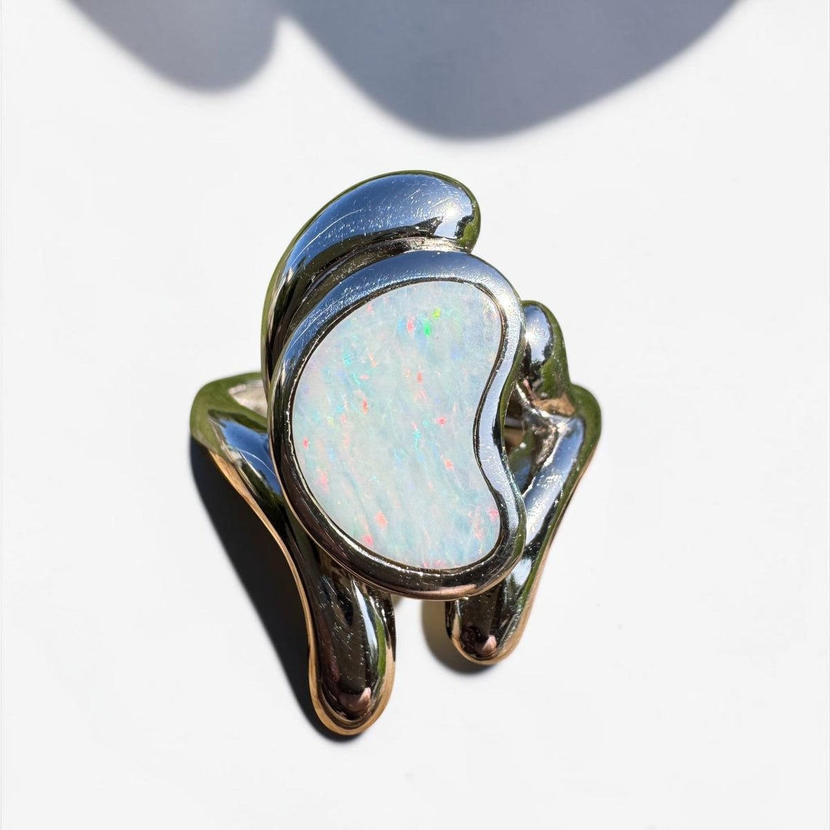 2ct Coober Pedy Opal Ring ~ 'Cloncurry Colour' | 925 Sterling Silver | Solid Australian Opal