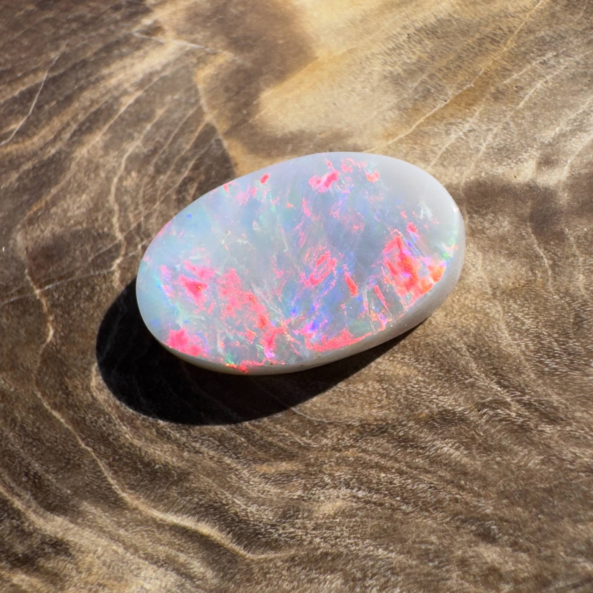 2ct Hand - cut Solid Lightning Ridge Semi Black Opal