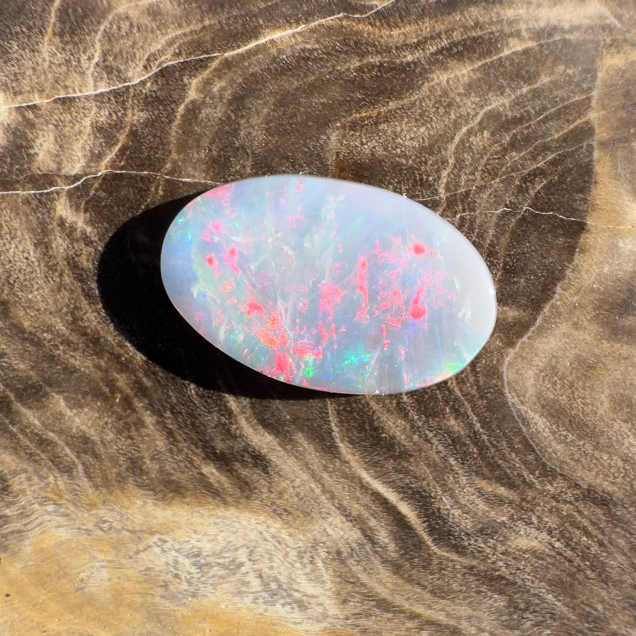 2ct Hand - cut Solid Lightning Ridge Semi Black Opal
