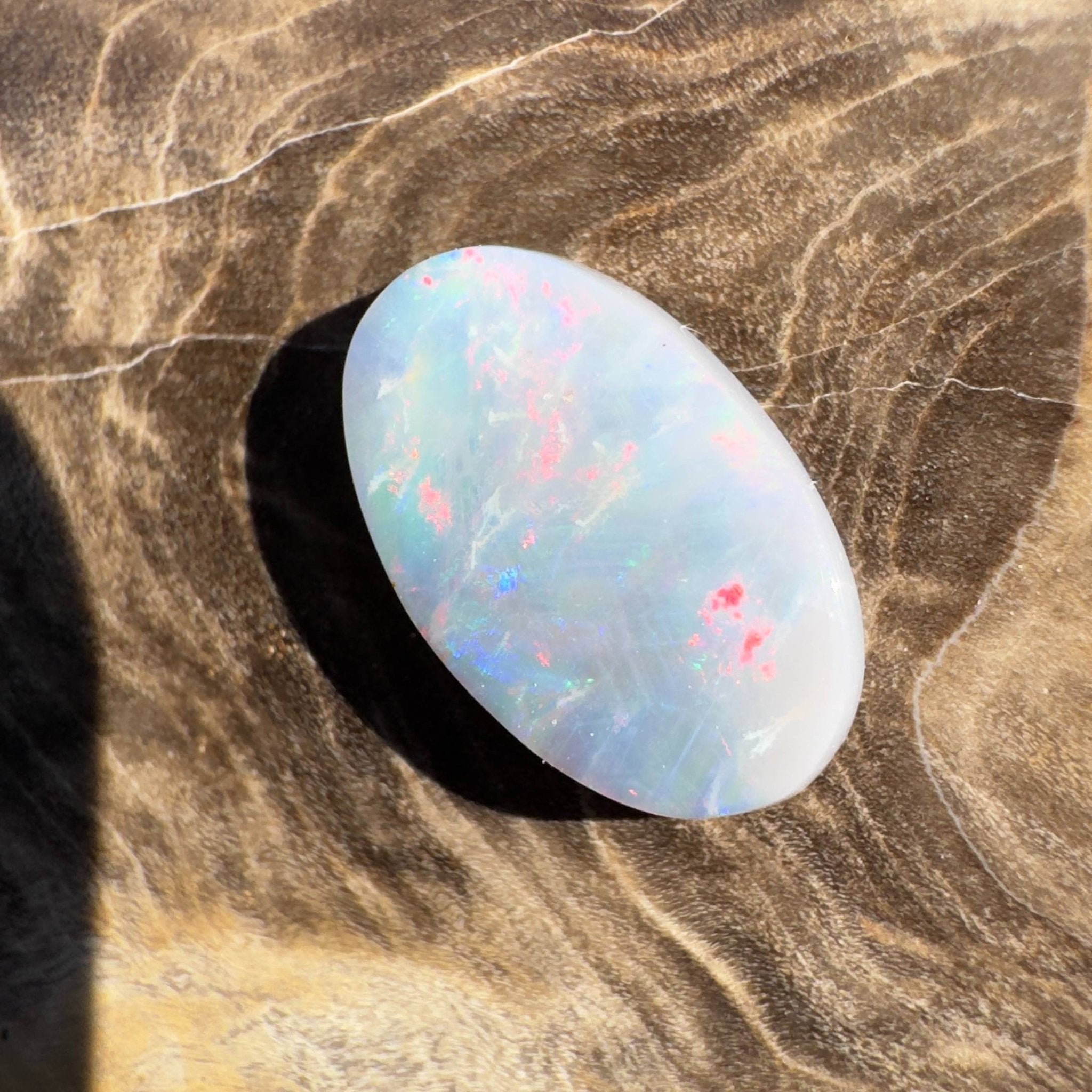 2ct Hand - cut Solid Lightning Ridge Semi Black Opal