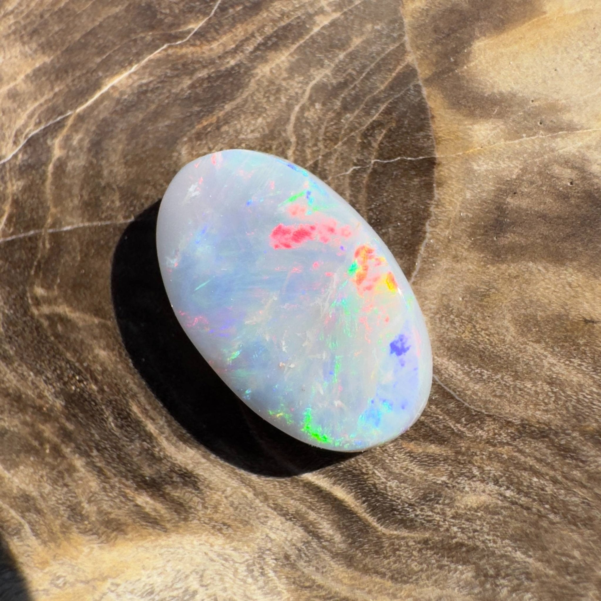 2ct Hand - cut Solid Lightning Ridge Semi Black Opal
