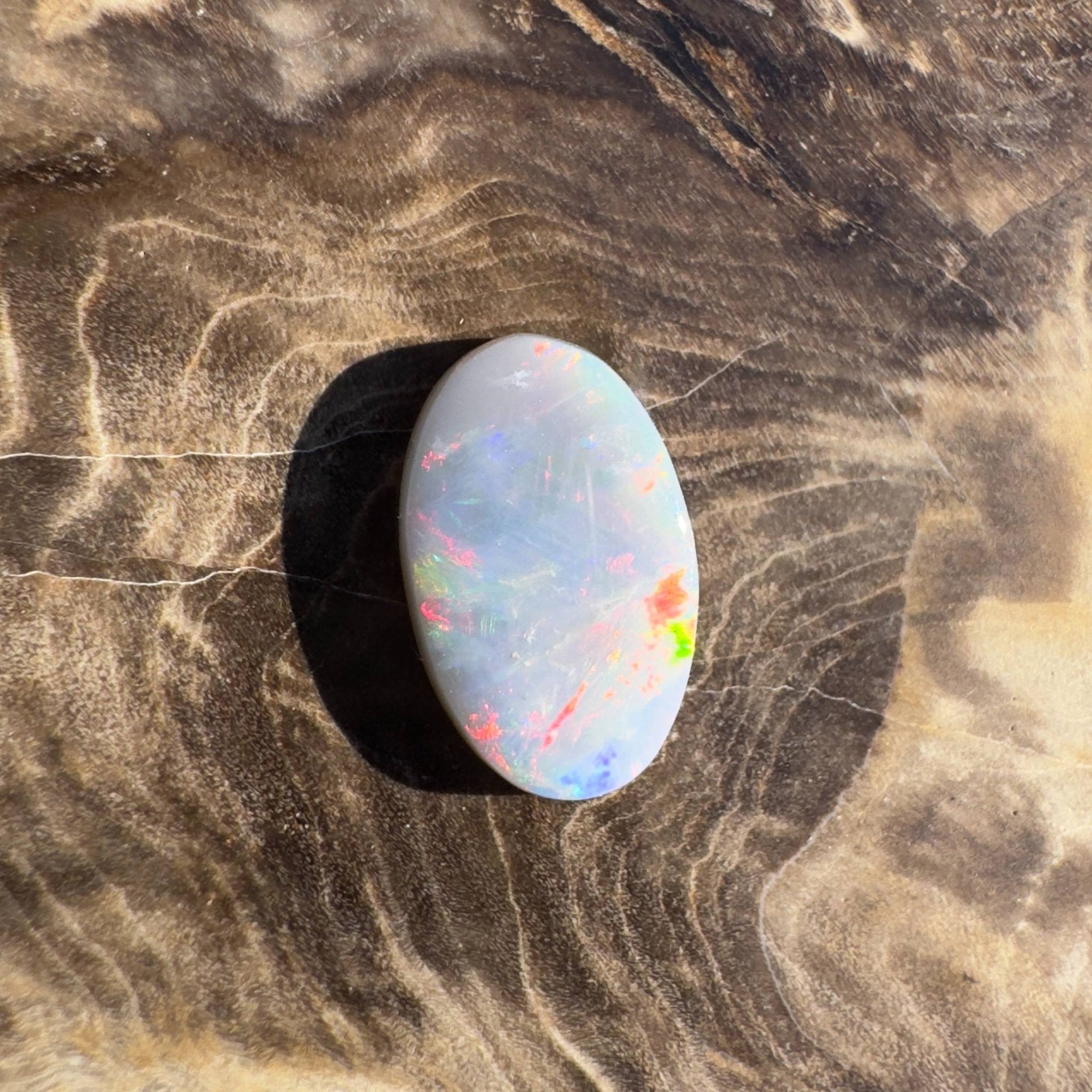 2ct Hand - cut Solid Lightning Ridge Semi Black Opal