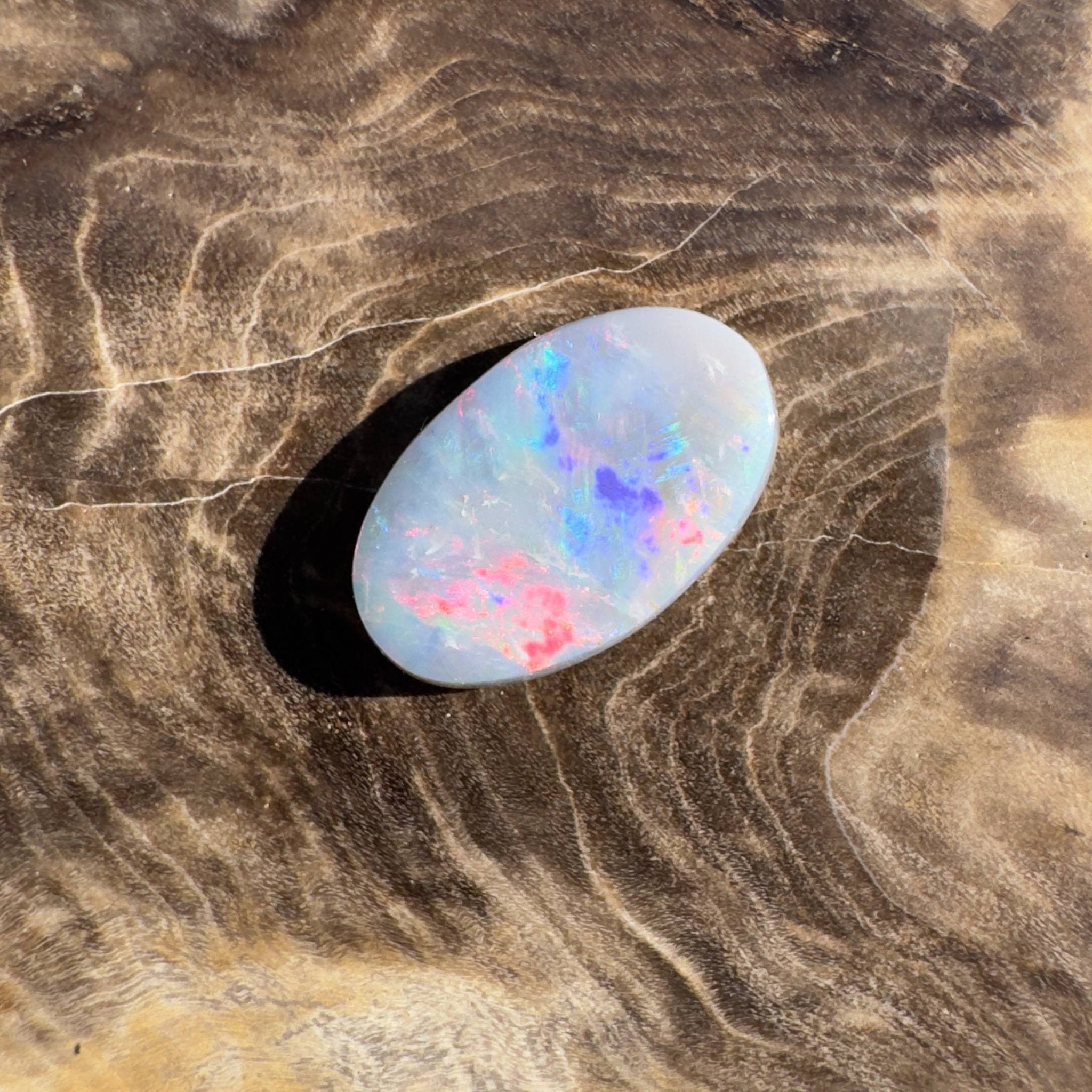 2ct Hand - cut Solid Lightning Ridge Semi Black Opal