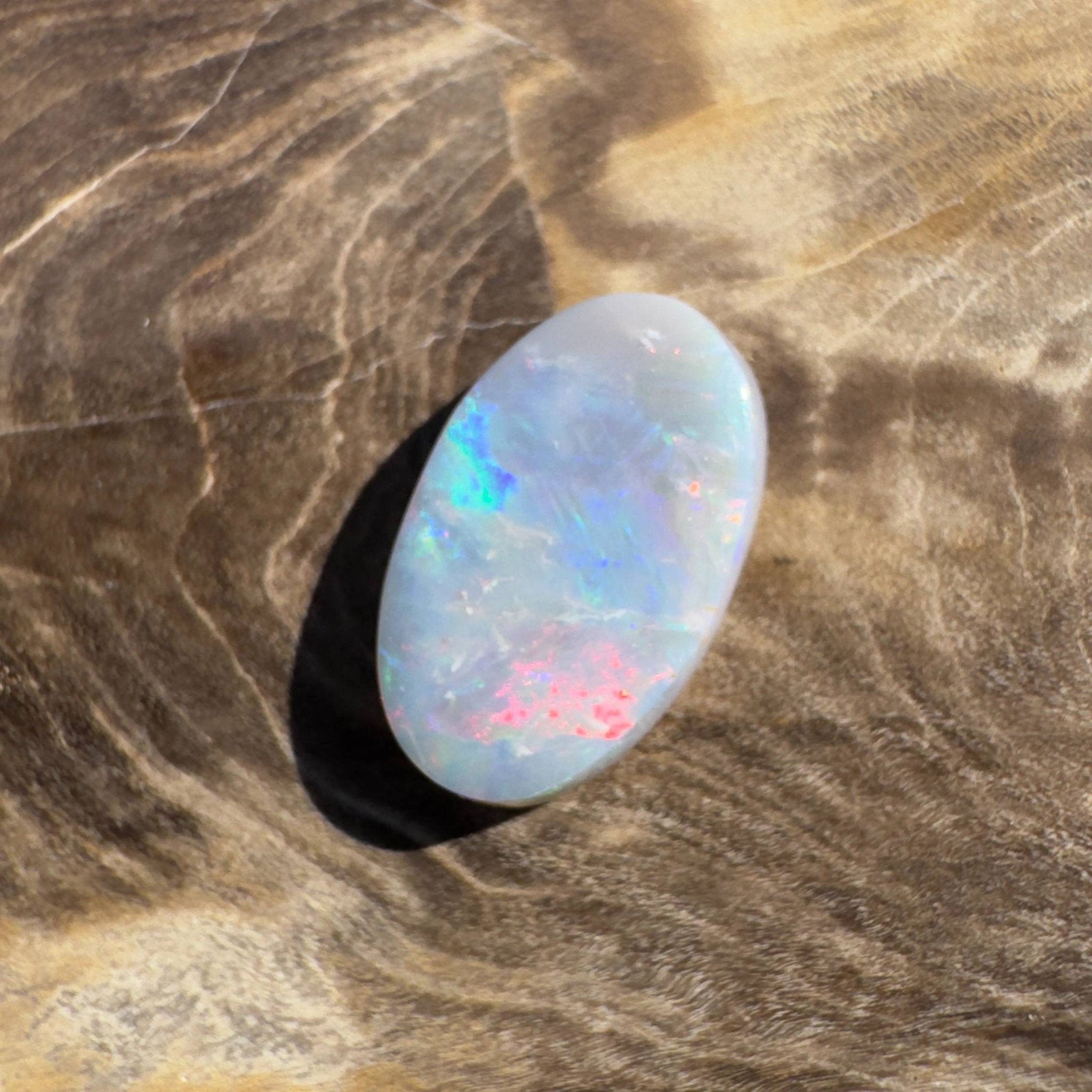 2ct Hand - cut Solid Lightning Ridge Semi Black Opal