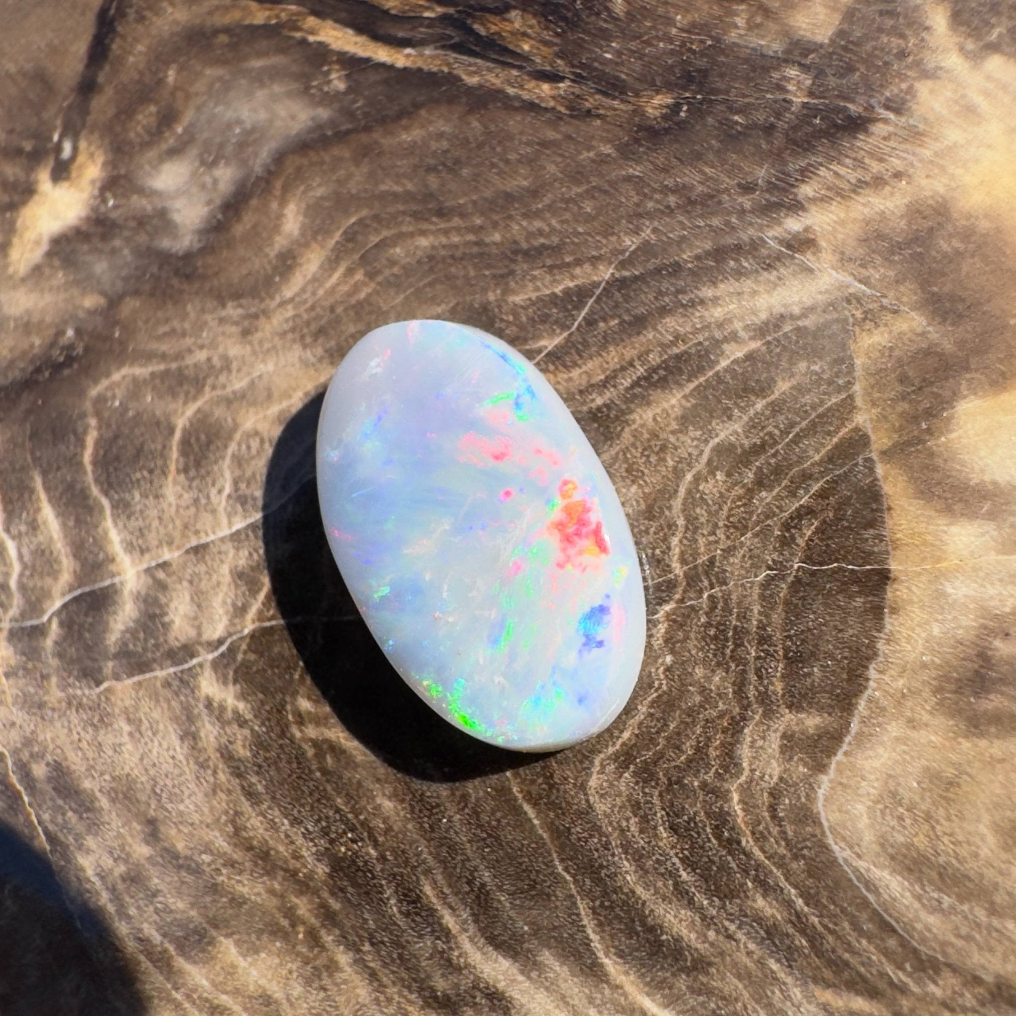 2ct Hand - cut Solid Lightning Ridge Semi Black Opal