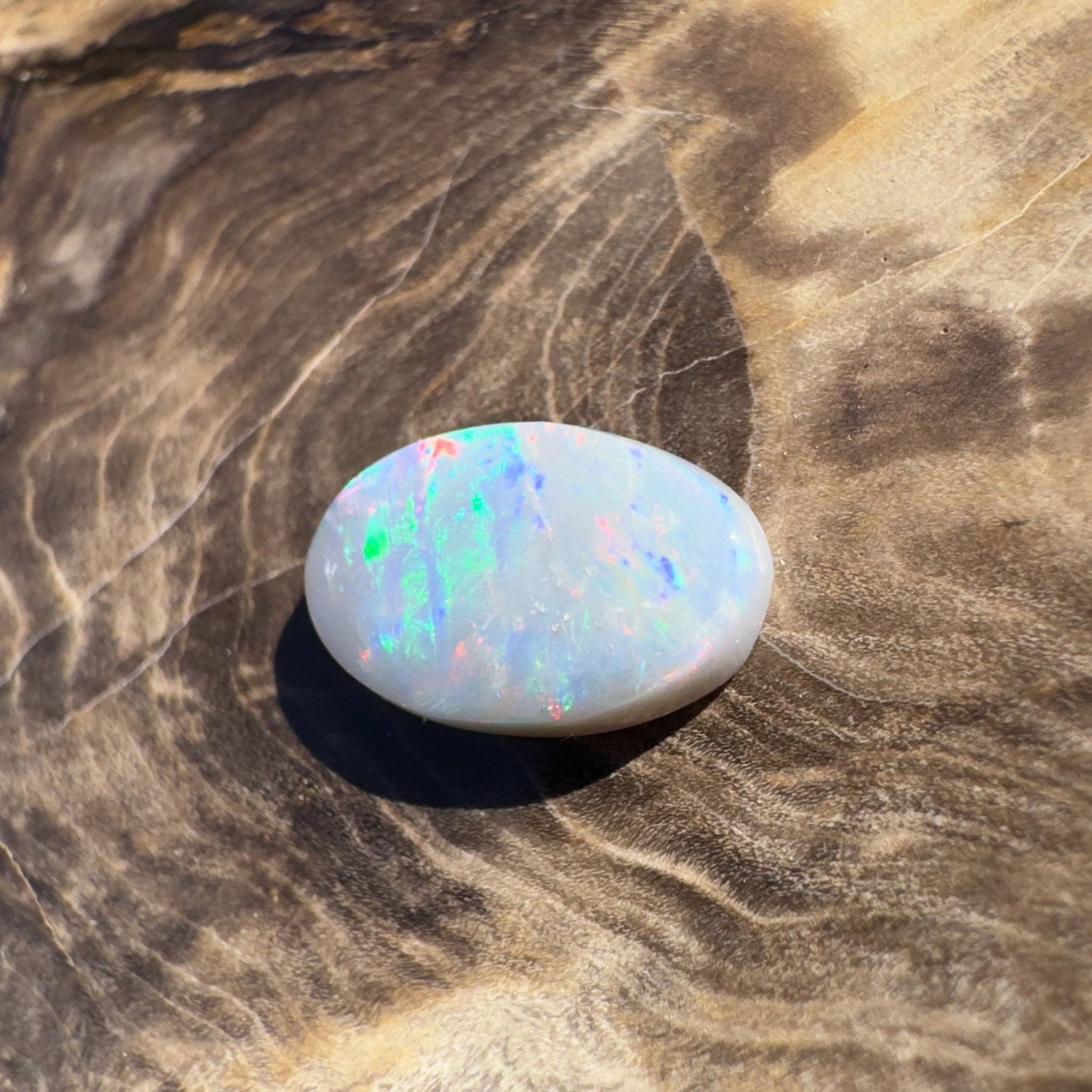 2ct Hand - cut Solid Lightning Ridge Semi Black Opal