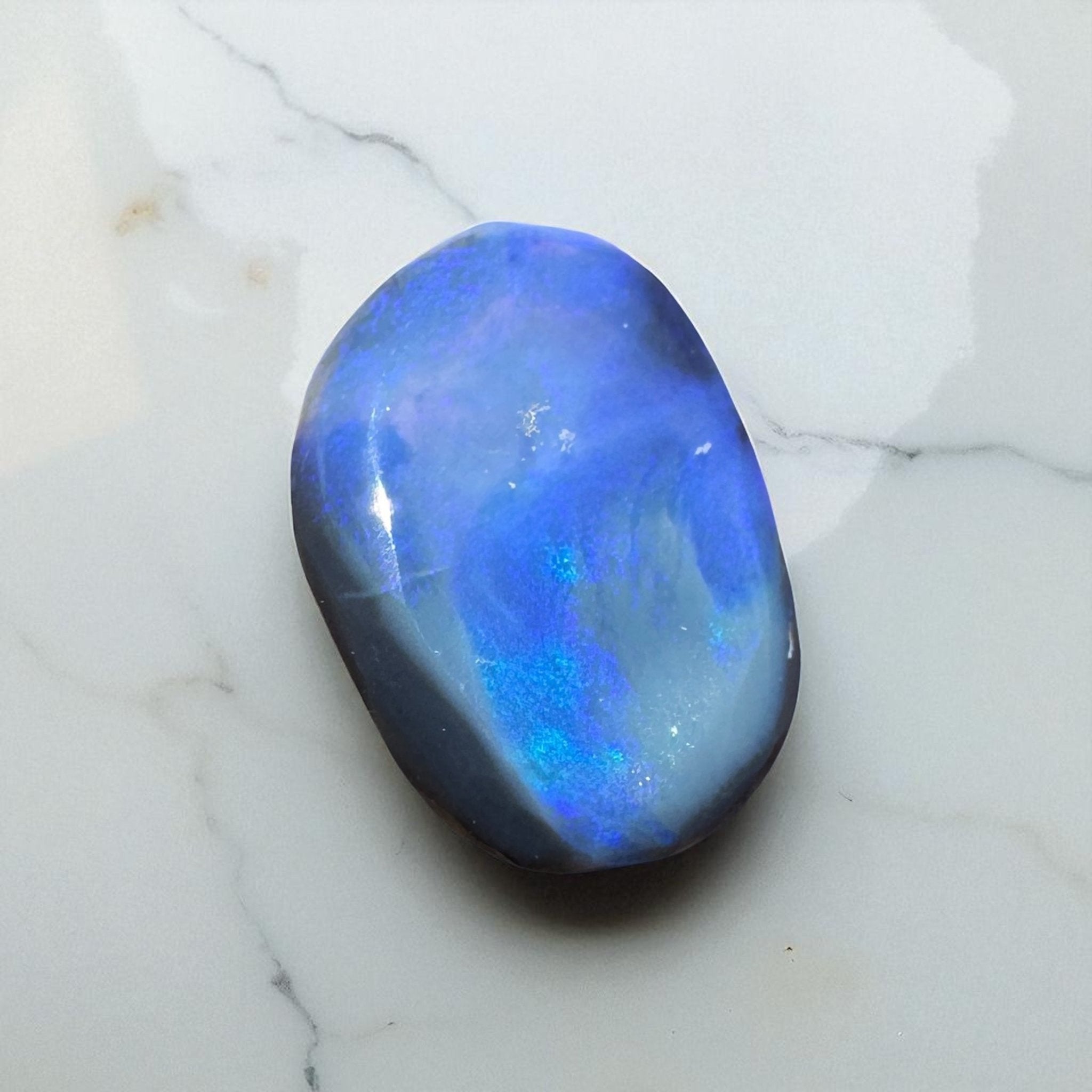2ct Hand - cut Solid Lightning Ridge Semi Black Opal