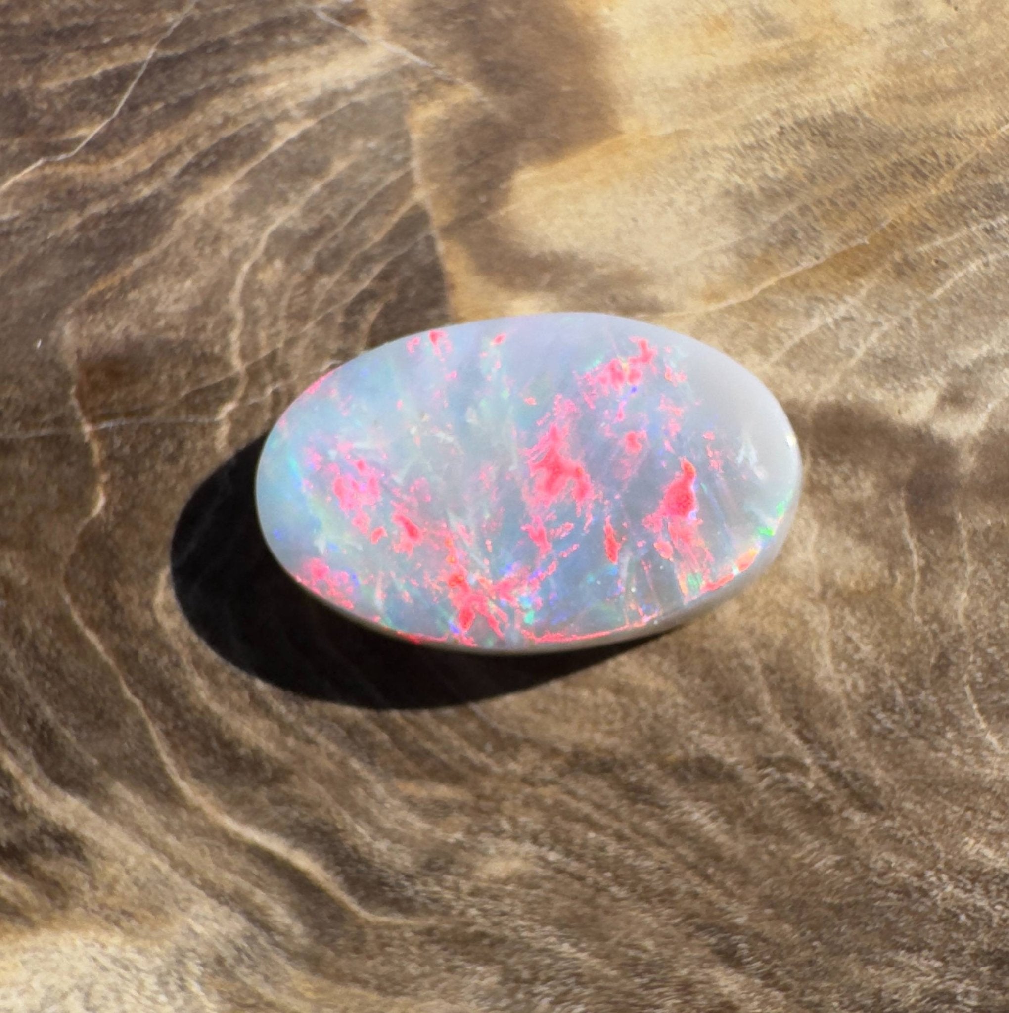 2ct Hand - cut Solid Lightning Ridge Semi Black Opal