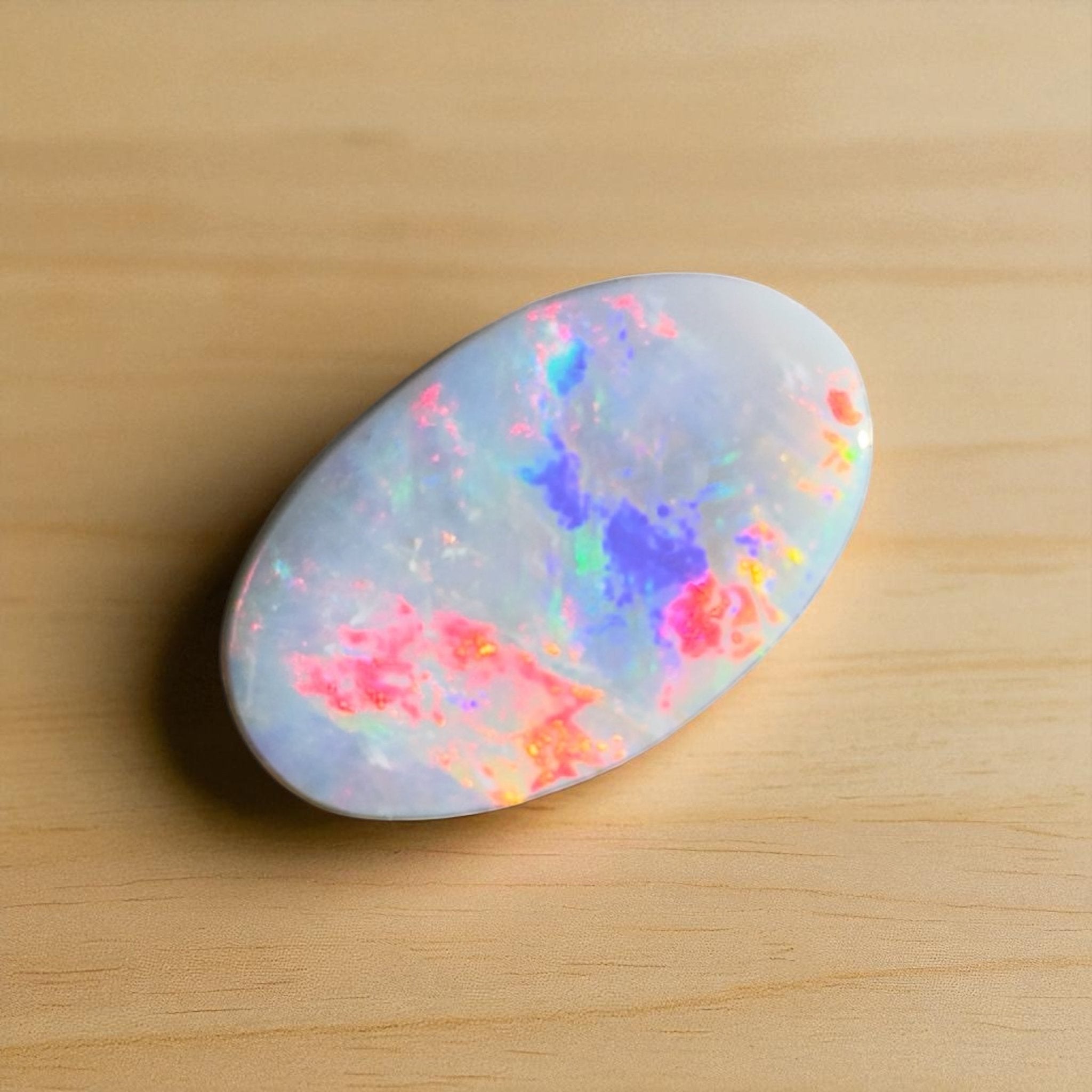 2ct Hand - cut Solid Lightning Ridge Semi Black Opal