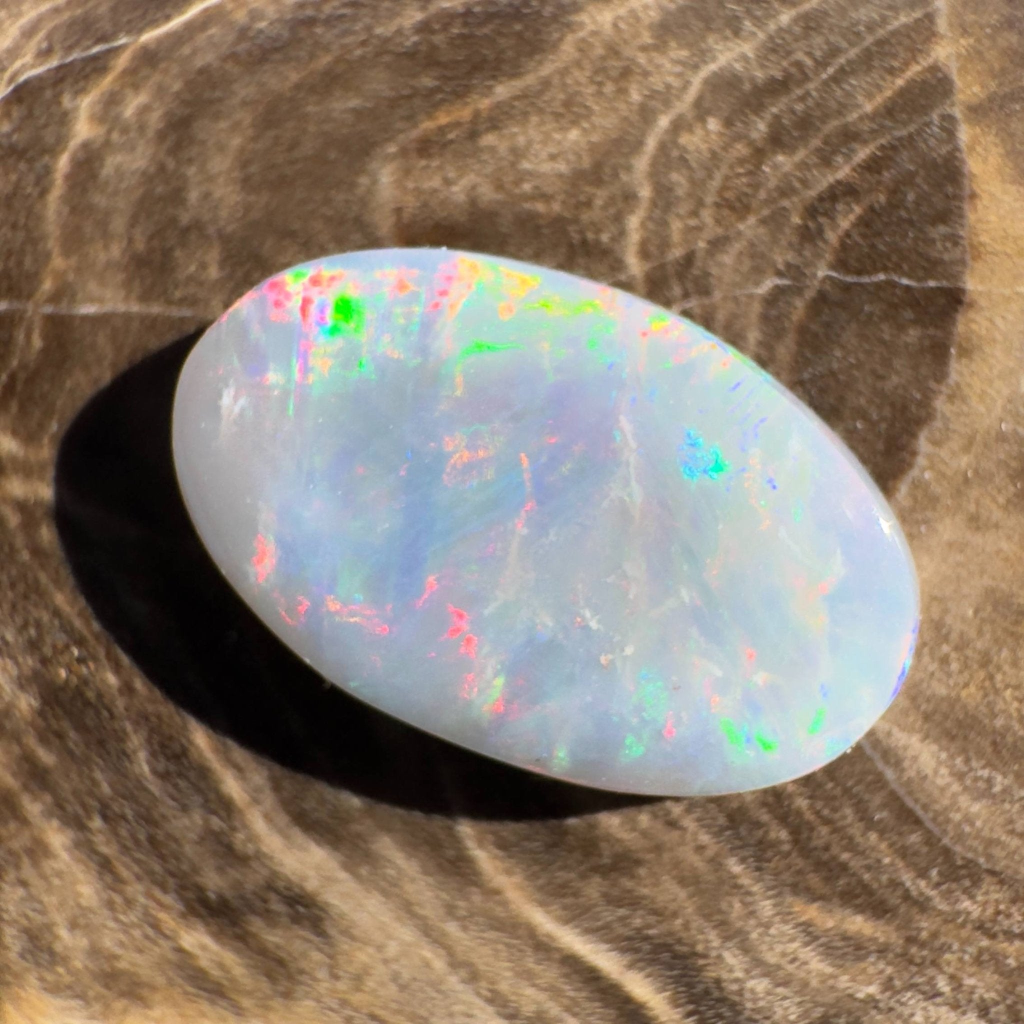 2ct Hand - cut Solid Lightning Ridge Semi Black Opal