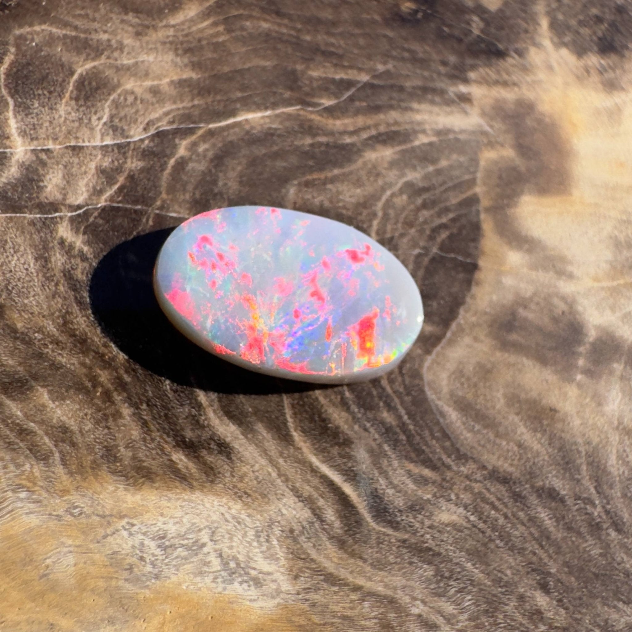 2ct Hand - cut Solid Lightning Ridge Semi Black Opal