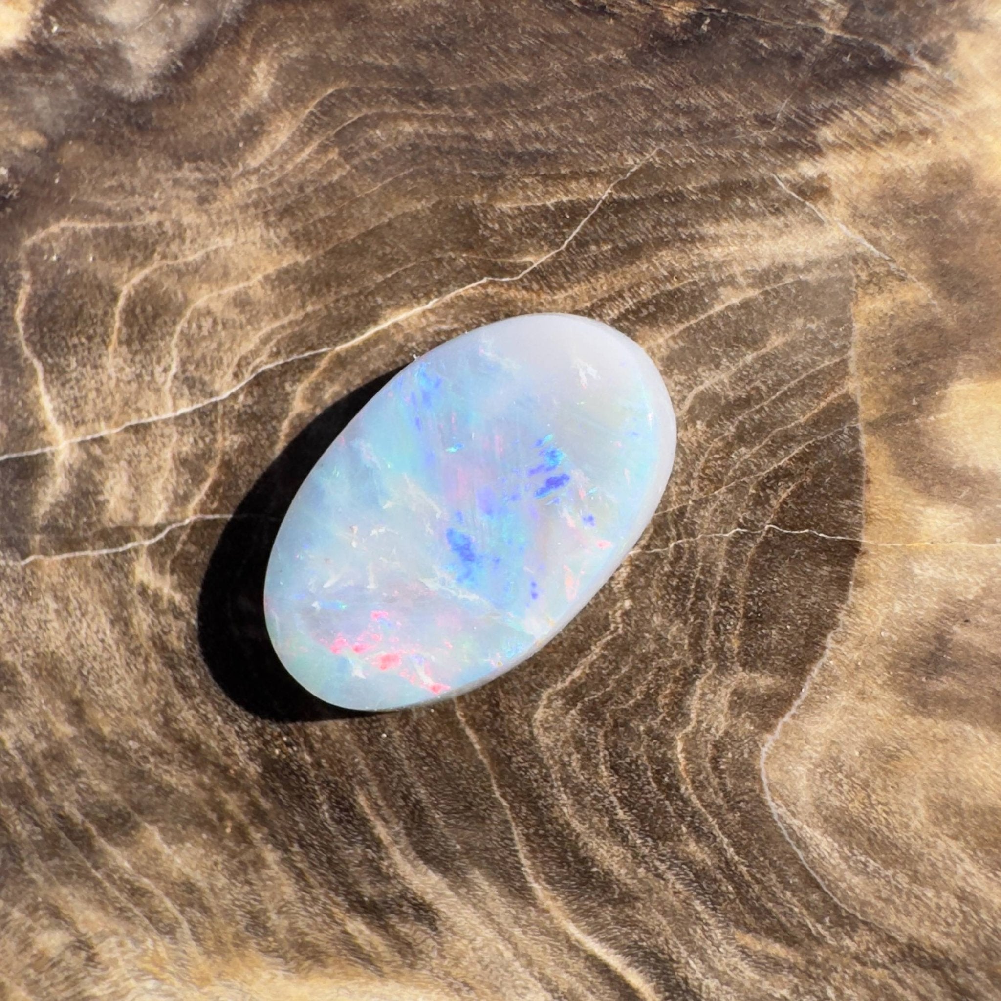2ct Hand - cut Solid Lightning Ridge Semi Black Opal