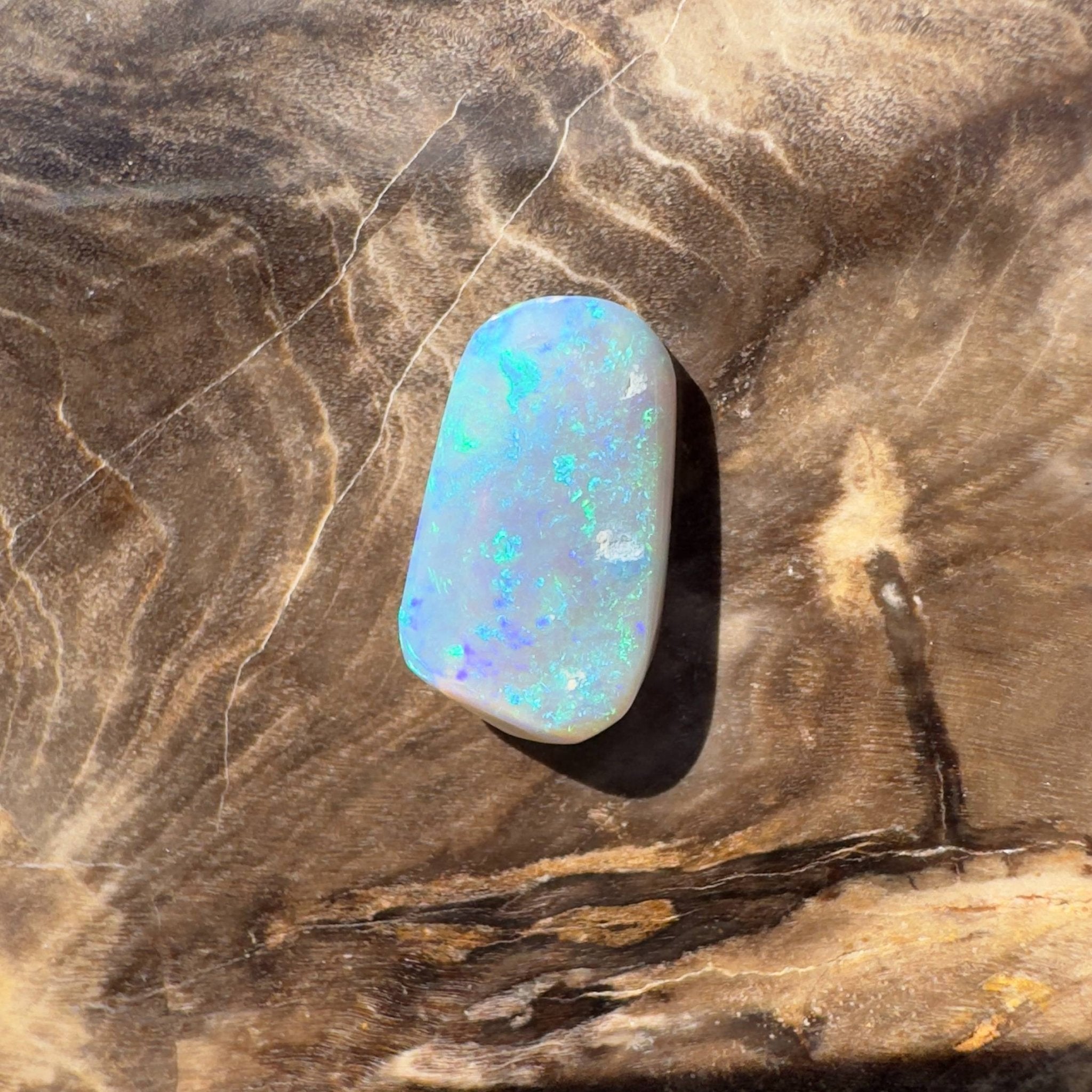 2ct Hand - cut Solid Lightning Ridge Semi Black Opal
