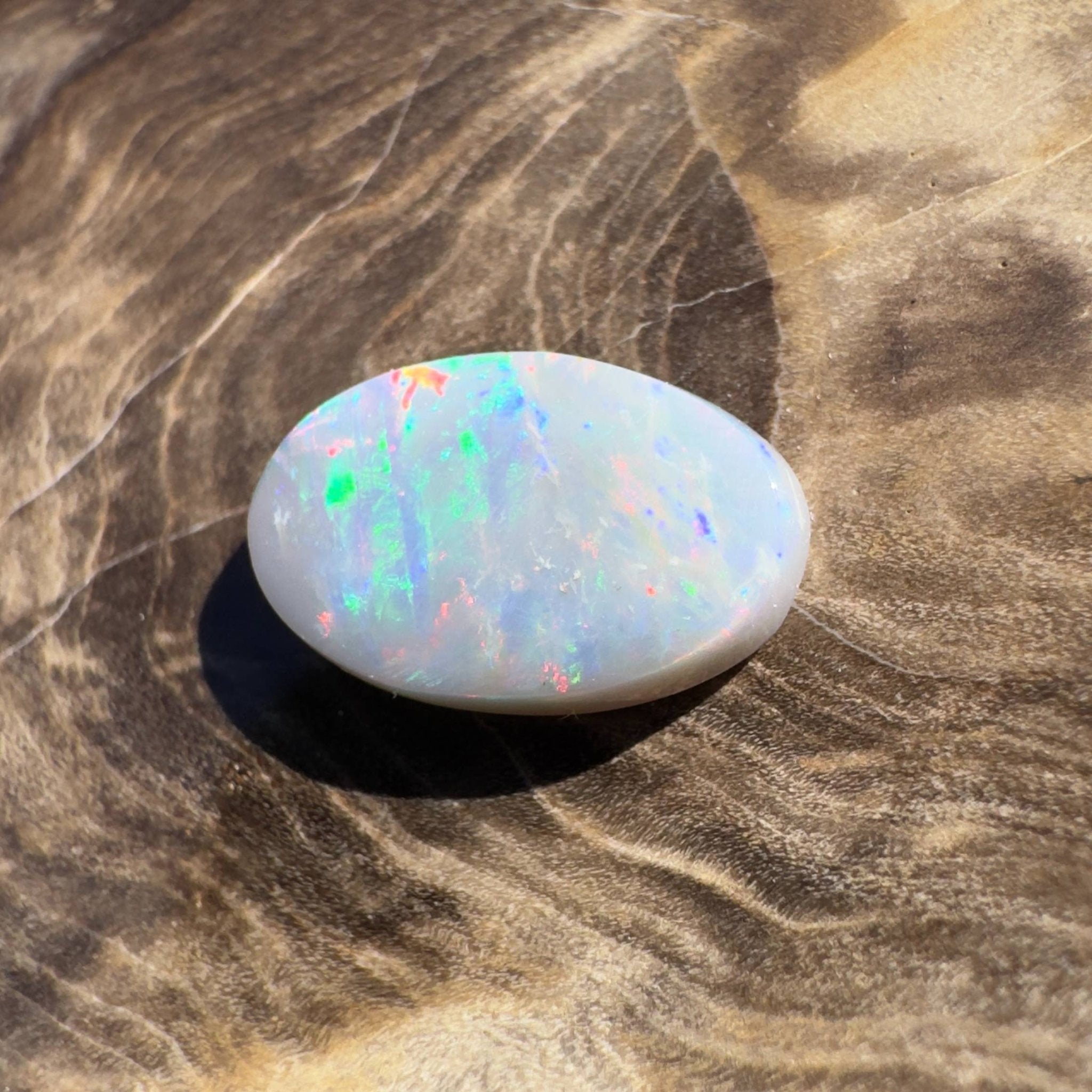 2ct Hand - cut Solid Lightning Ridge Semi Black Opal