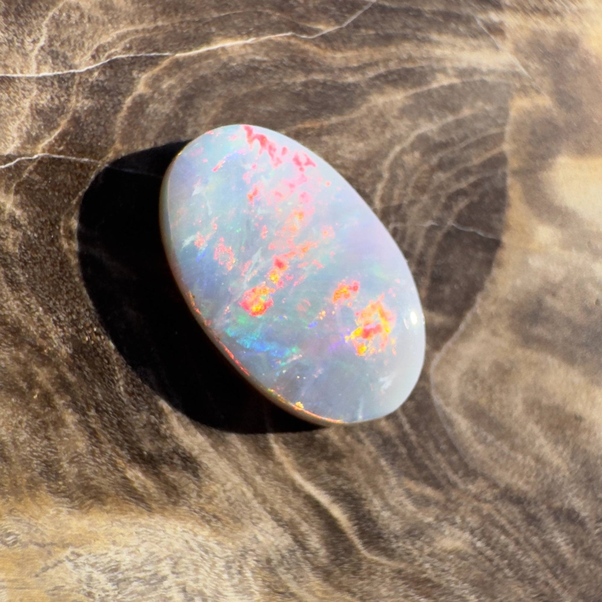 2ct Hand - cut Solid Lightning Ridge Semi Black Opal