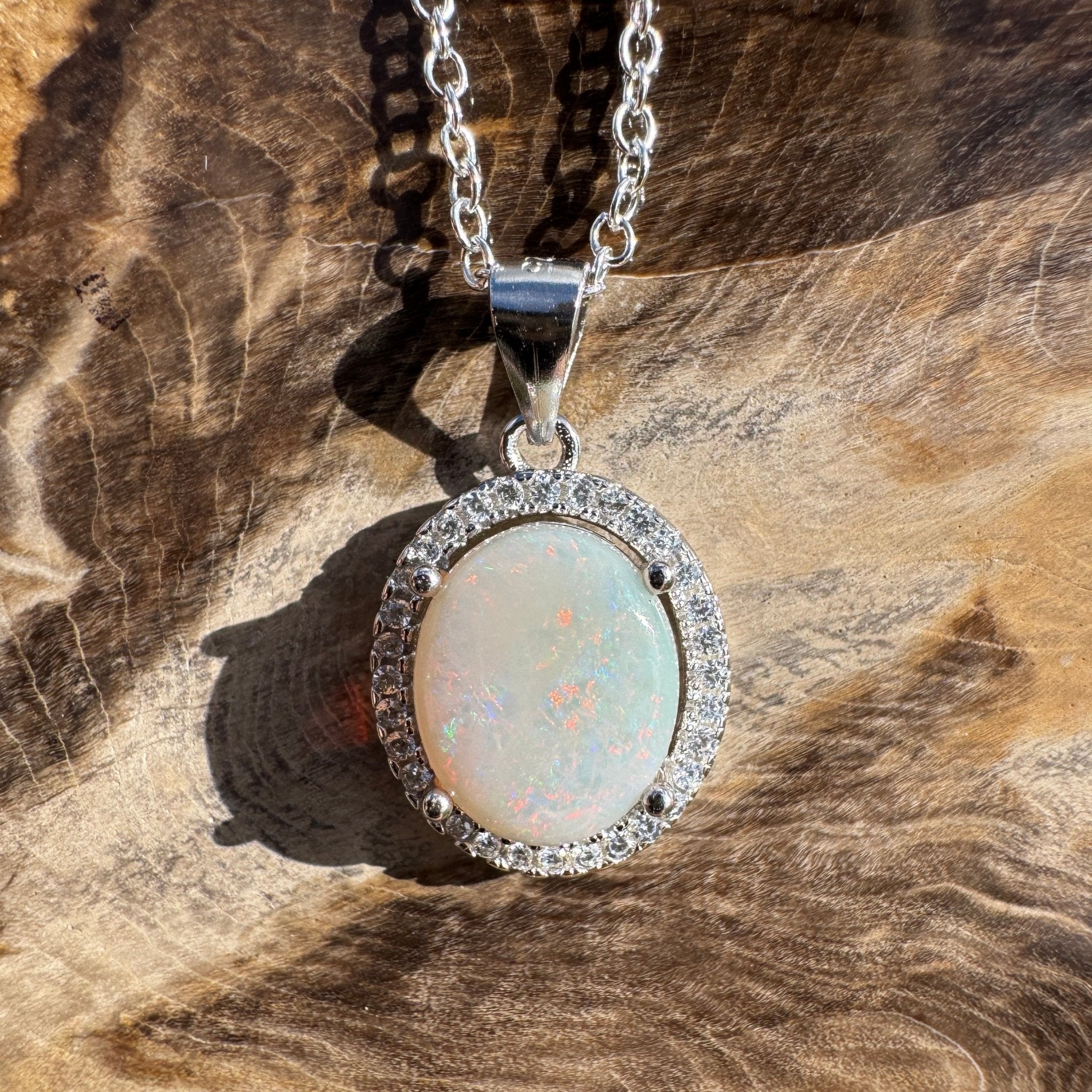 2ct Lightning Ridge Opal Pendant Necklace ~ 'Mulga Shimmer' | 925 Sterling Silver | Solid Australian Opal