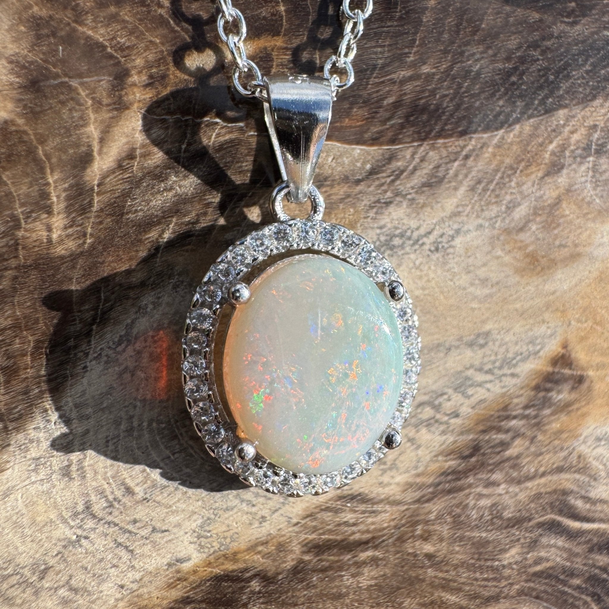 2ct Lightning Ridge Opal Pendant Necklace ~ 'Mulga Shimmer' | 925 Sterling Silver | Solid Australian Opal