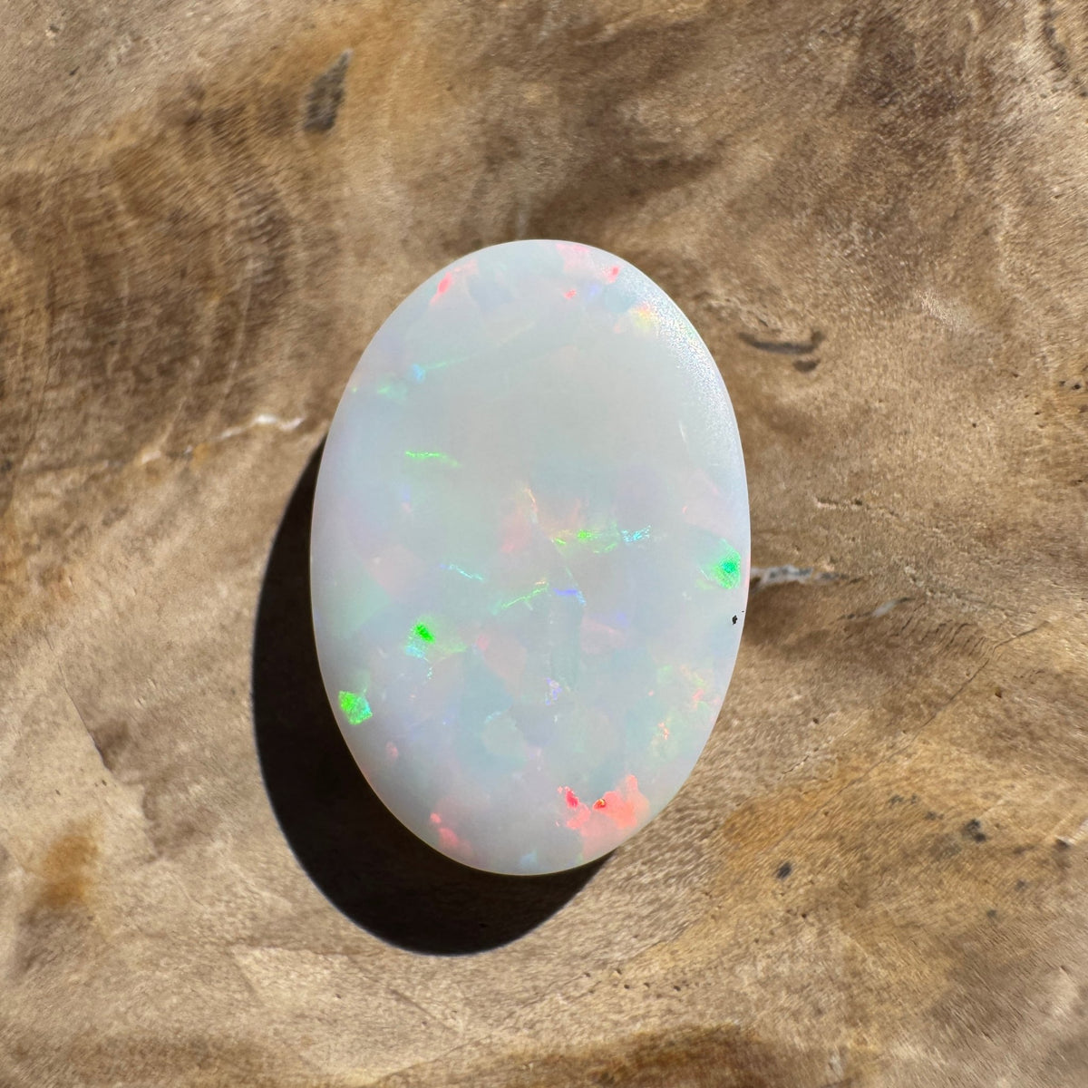 2ct Lightning Ridge White Opal | Solid Australian Opal | Hand-Cut